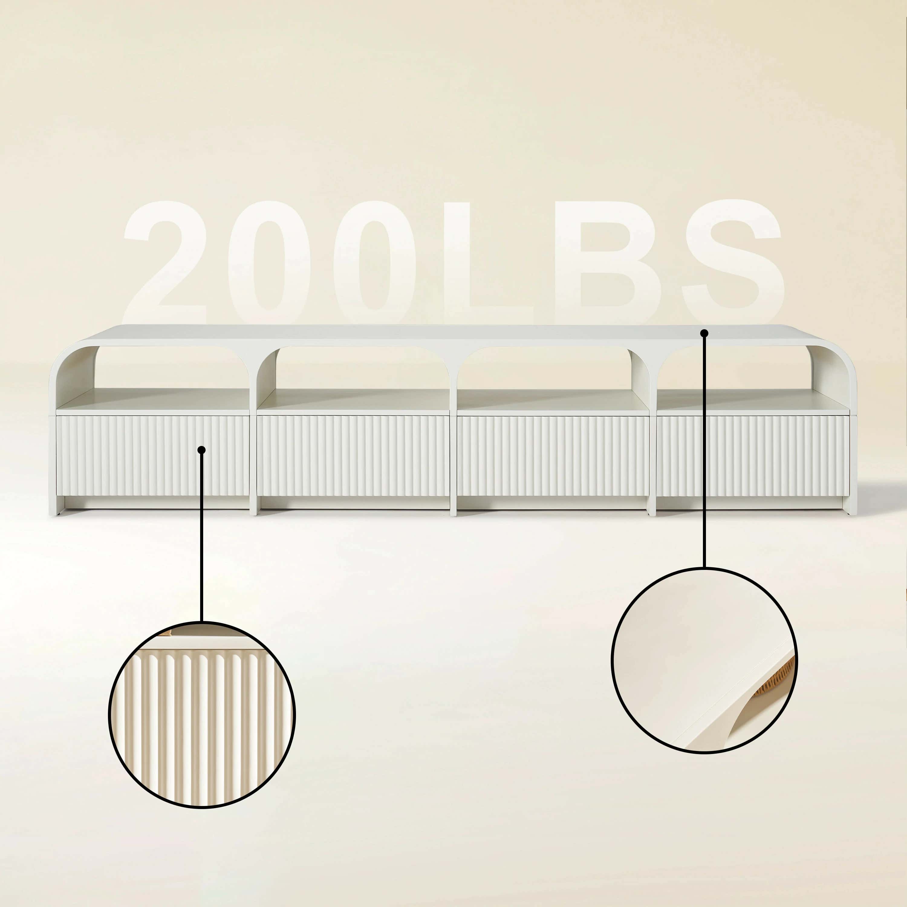 Naru Media Console and Coffee Table Set