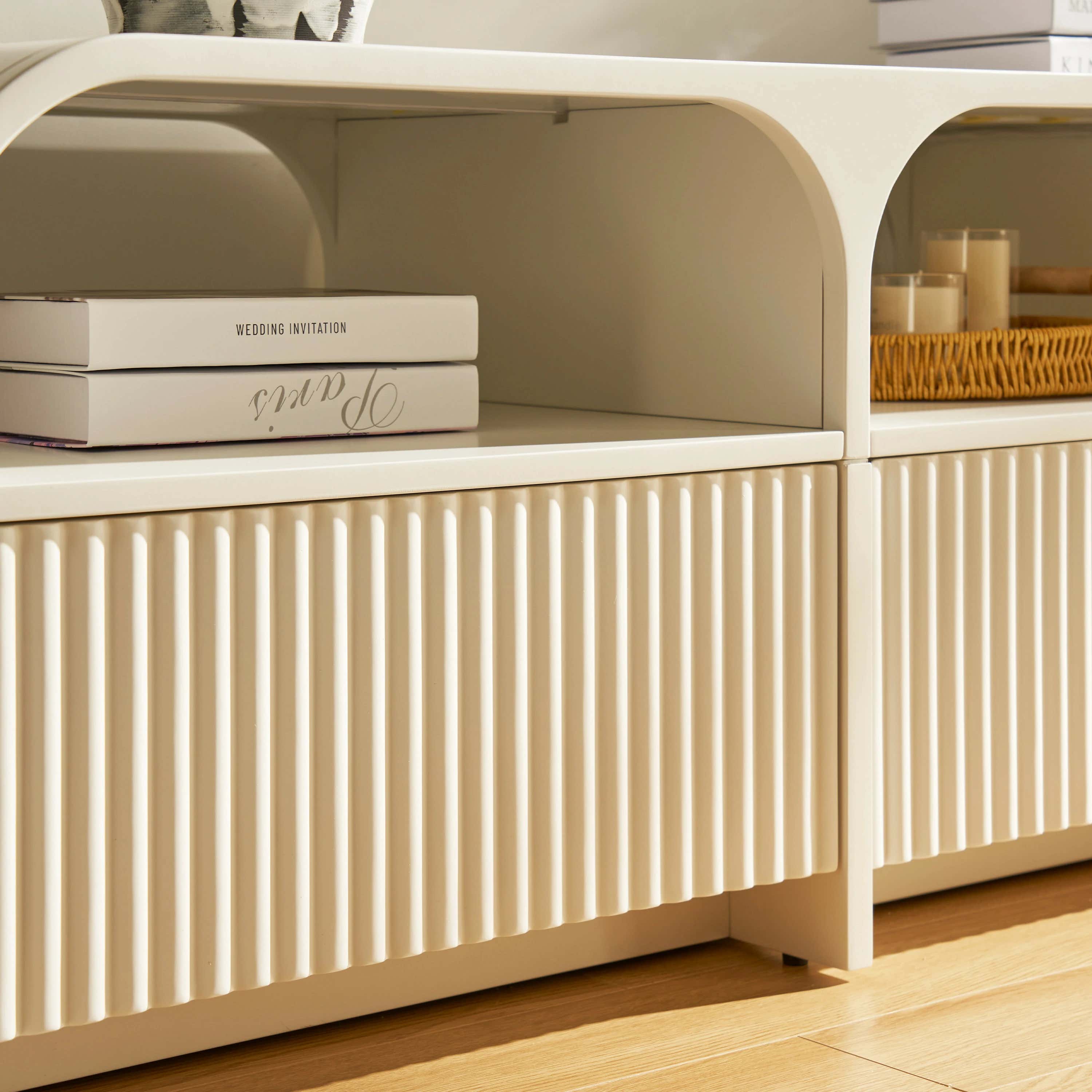 Naru Media Console and Coffee Table Set