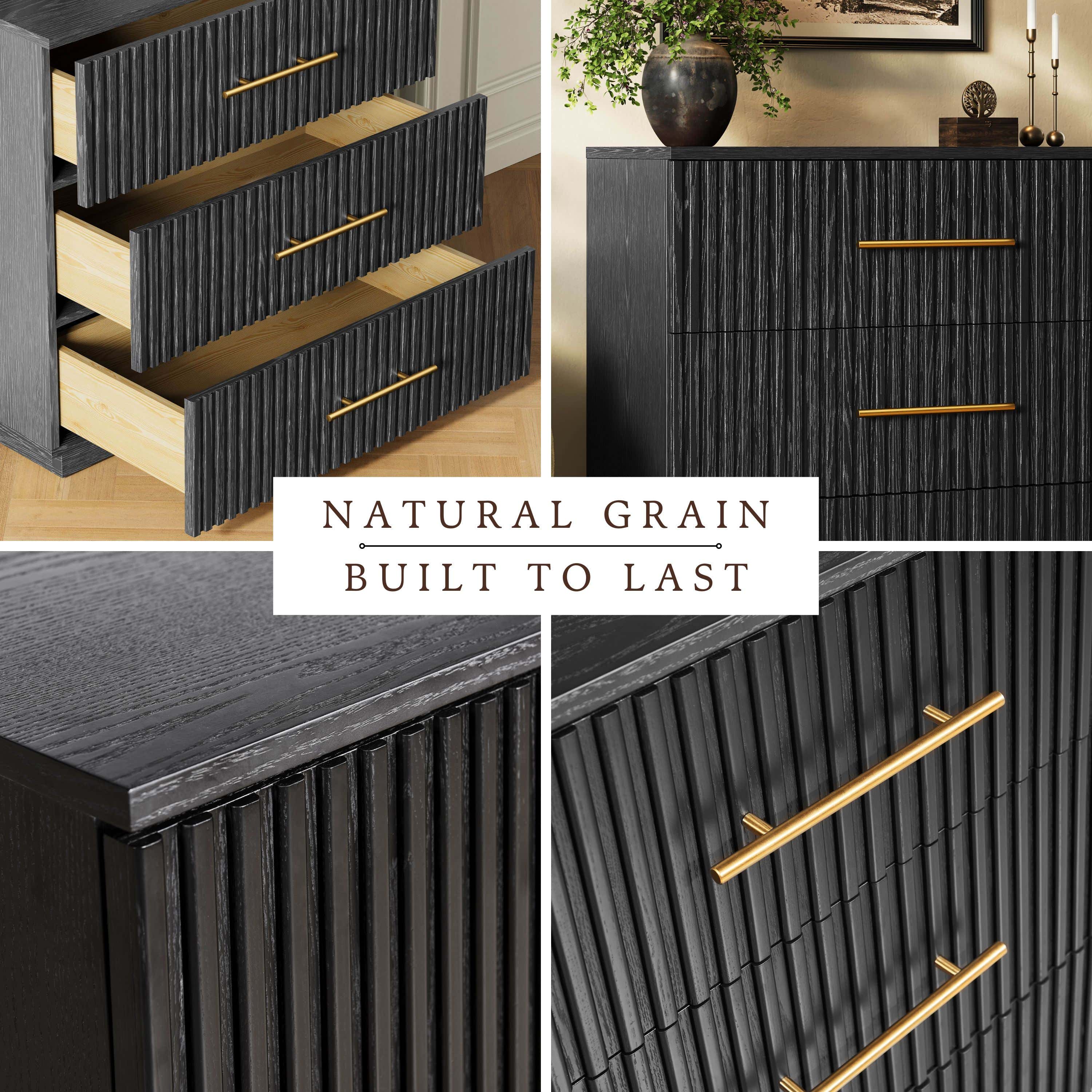 Holt 95" Oak 9-Drawer Chest(Set of 3)