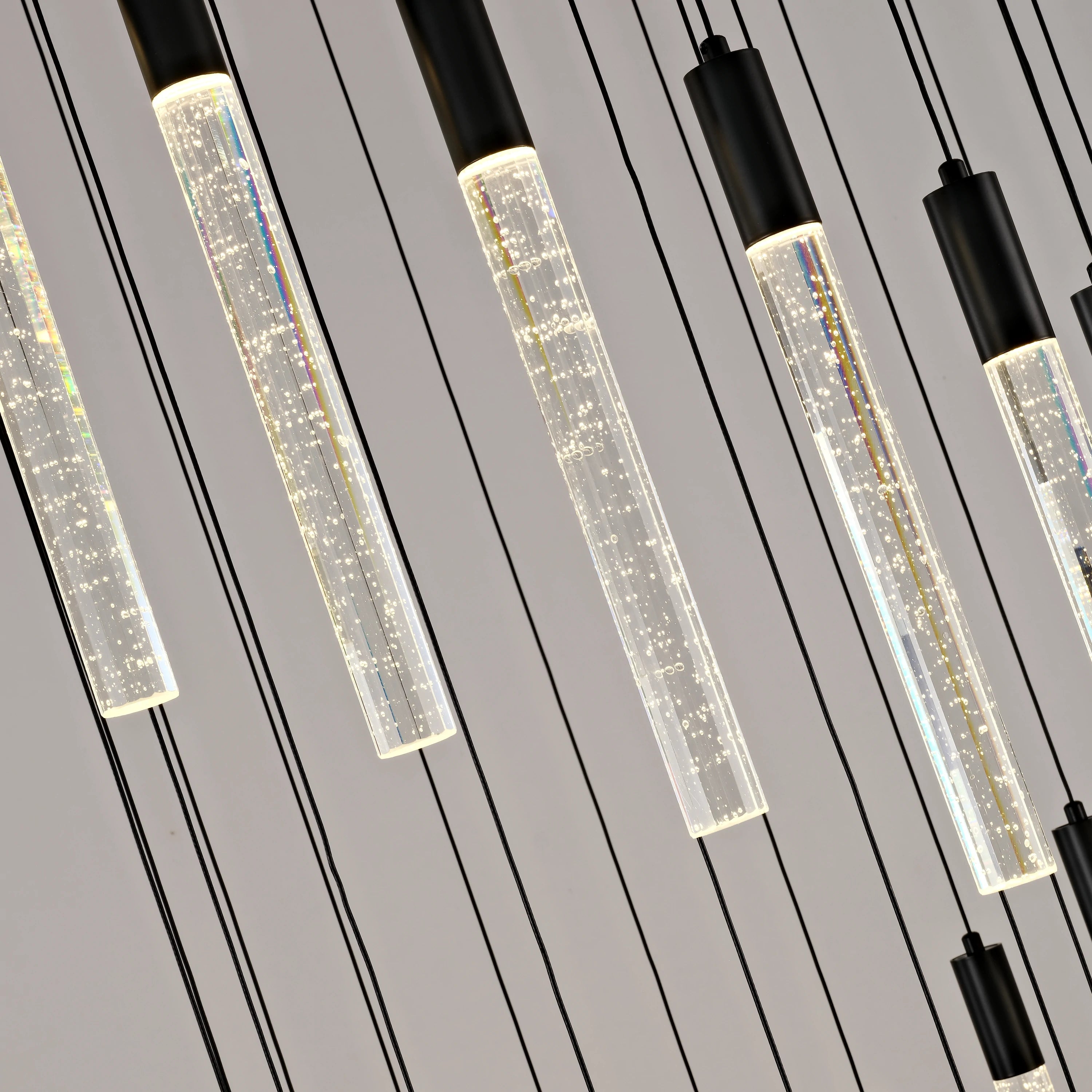 Nova Cascade Modern LED High Ceiling Chandelier 24"D