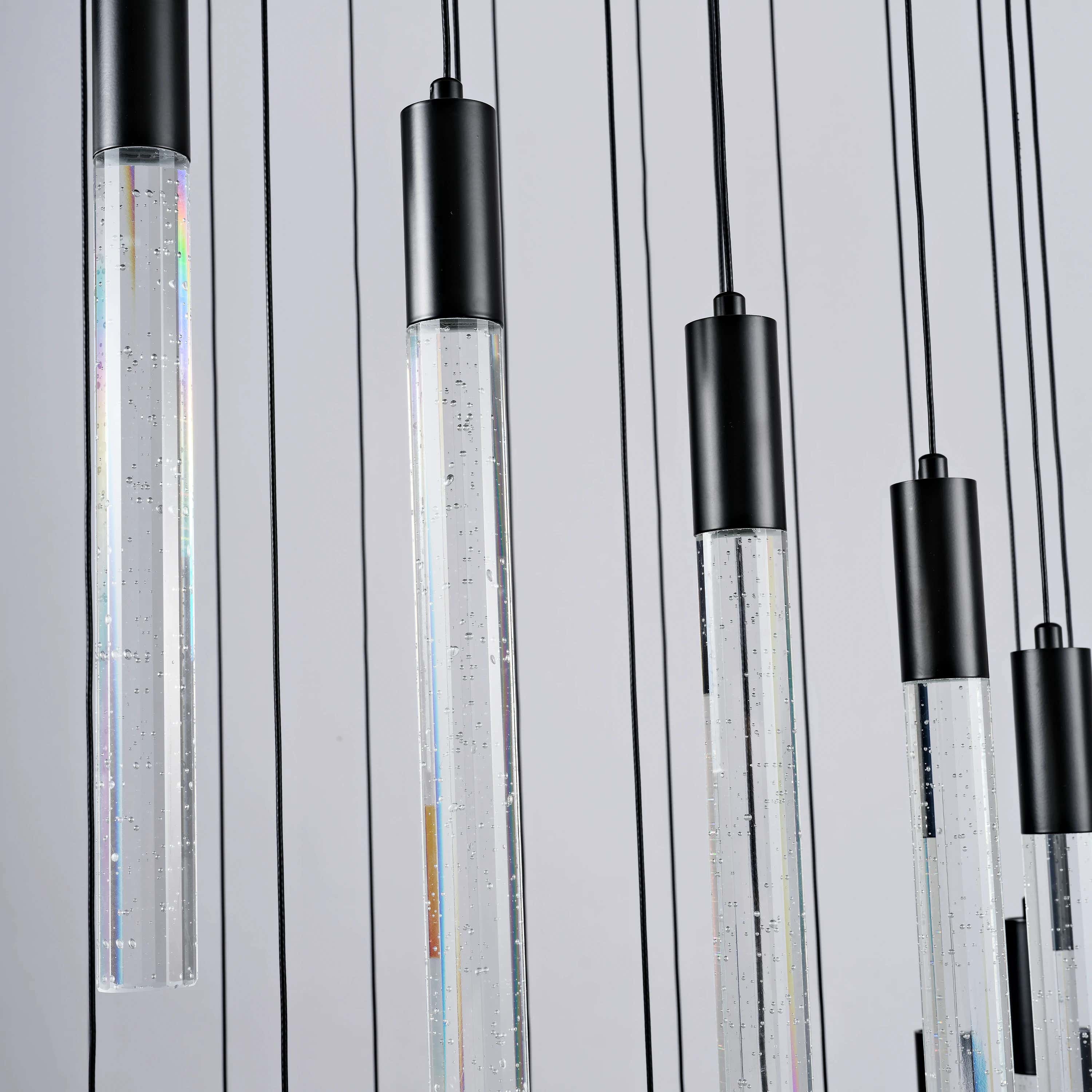 Nova Cascade Modern LED High Ceiling Chandelier 24"D