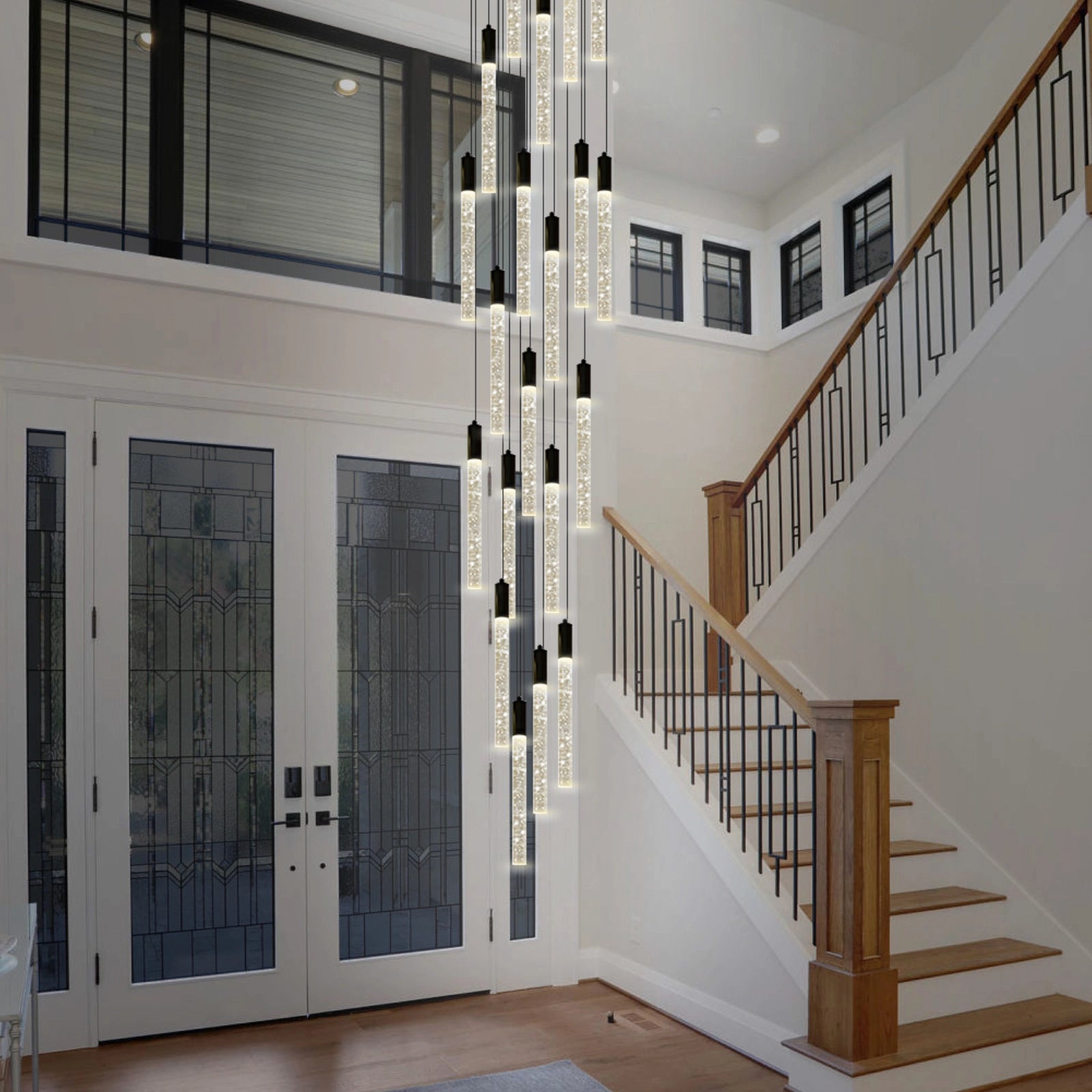 Nova Cascade High Ceiling Chandelier 20"D