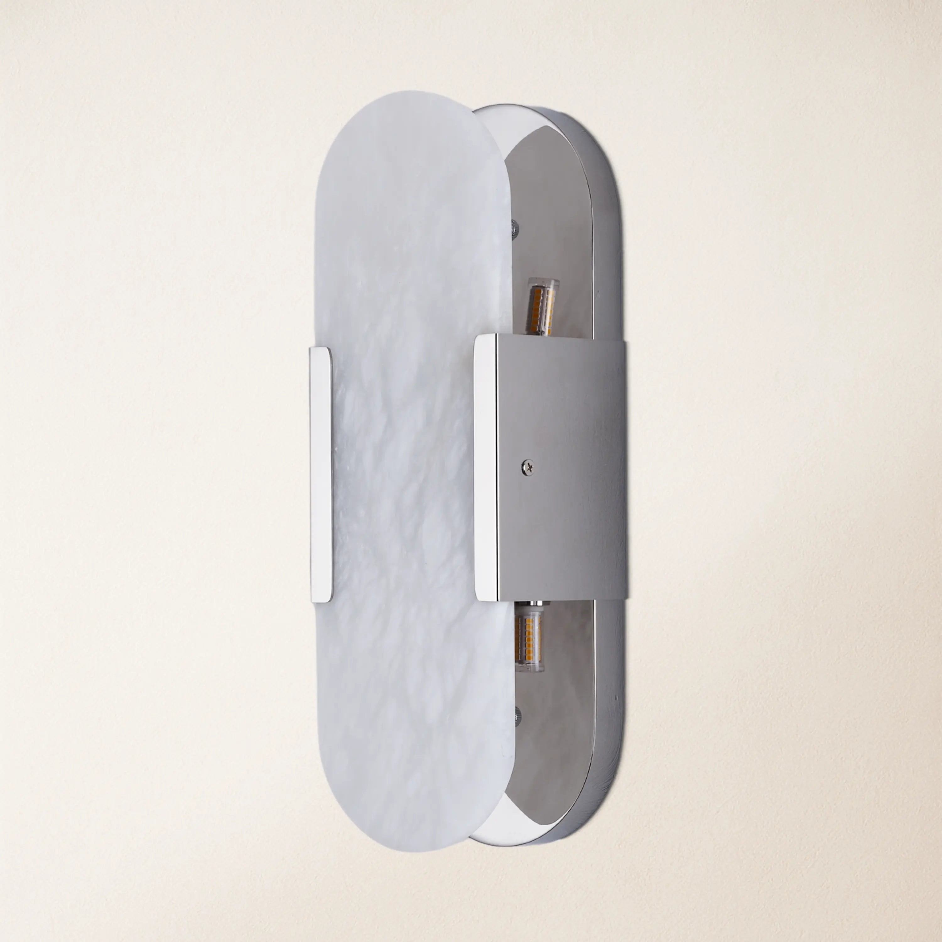 OpalEdge Alabaster Oval Wall Sconce 14"H