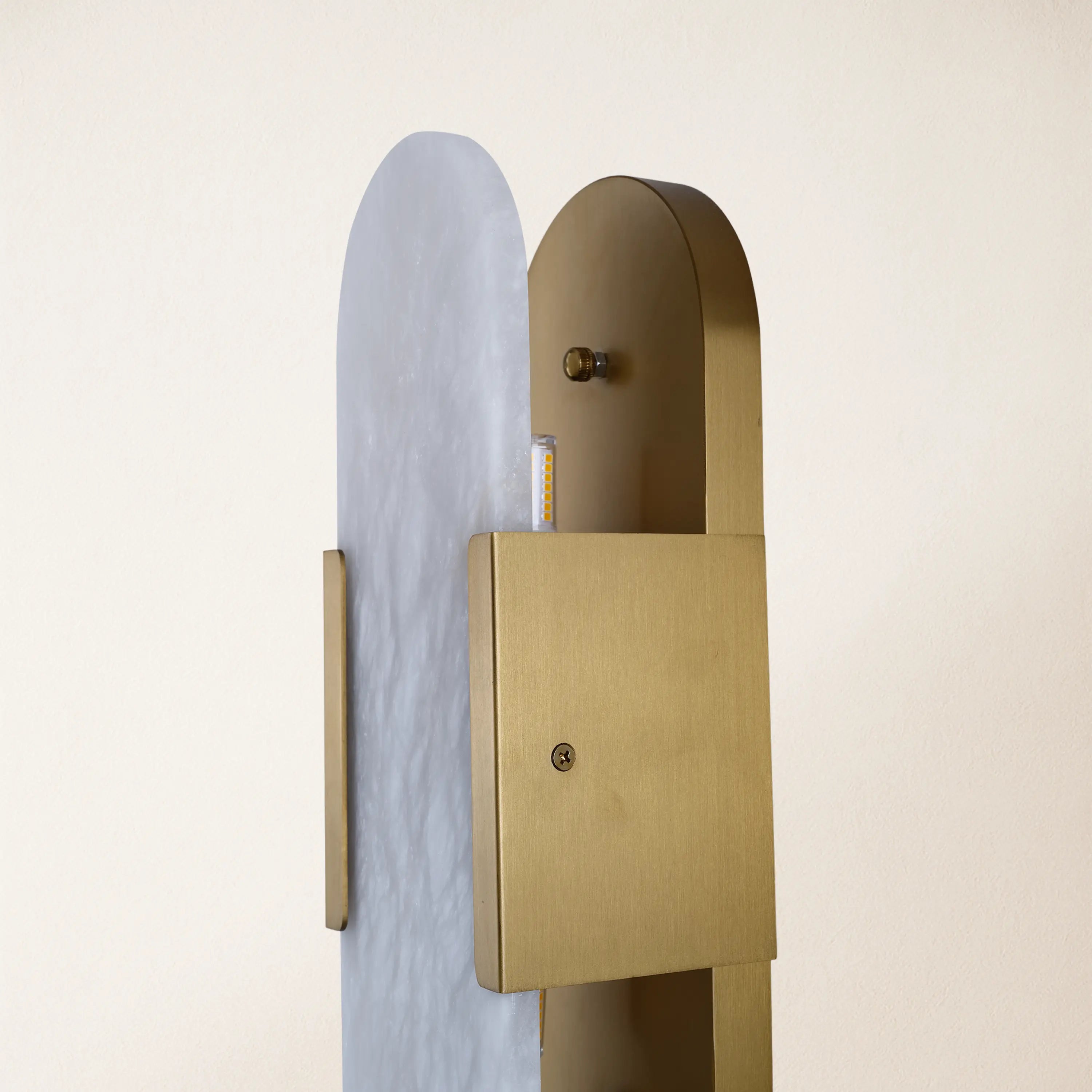 OpalEdge Alabaster Oval Wall Sconce 14"H