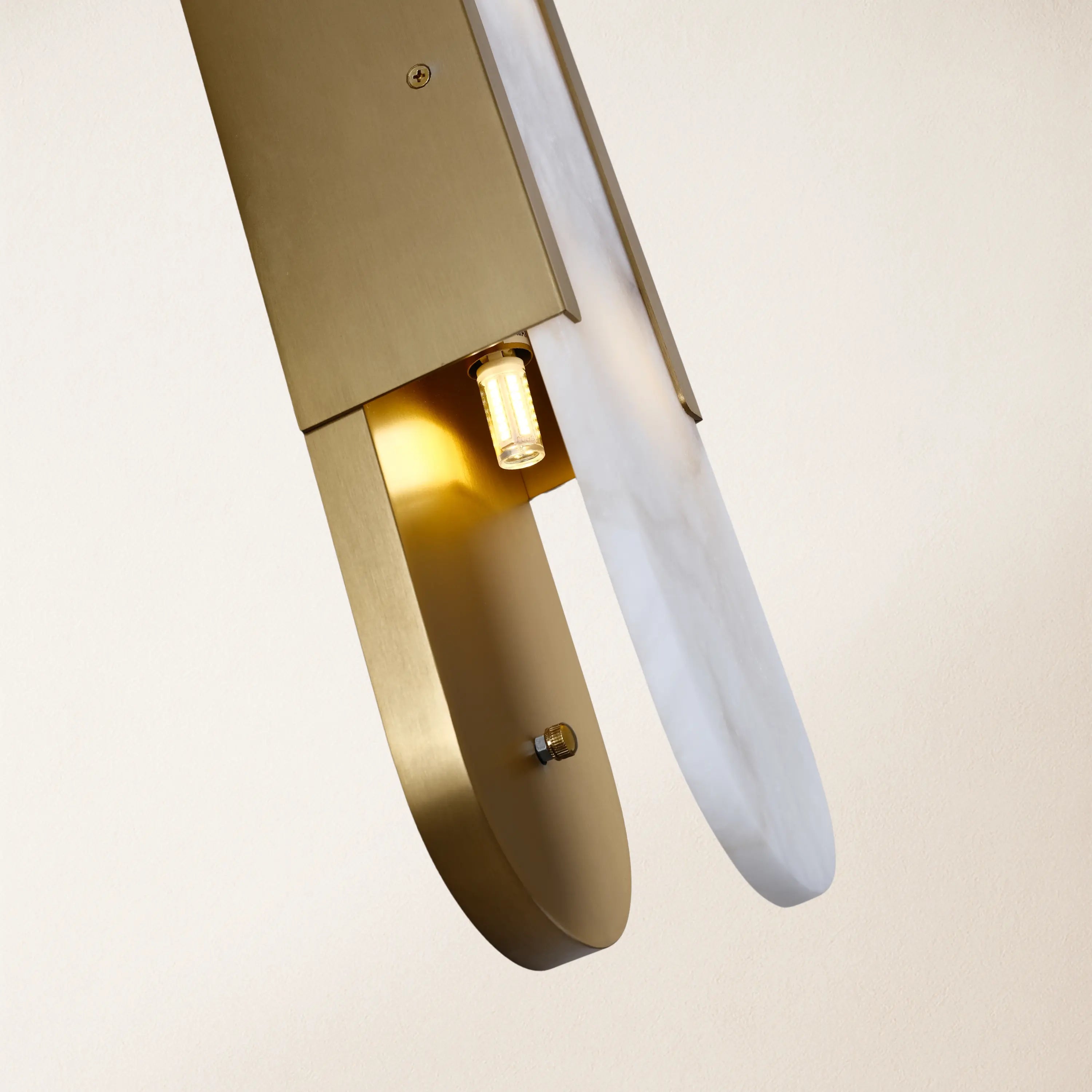 OpalEdge Alabaster Oval Wall Sconce 20"H