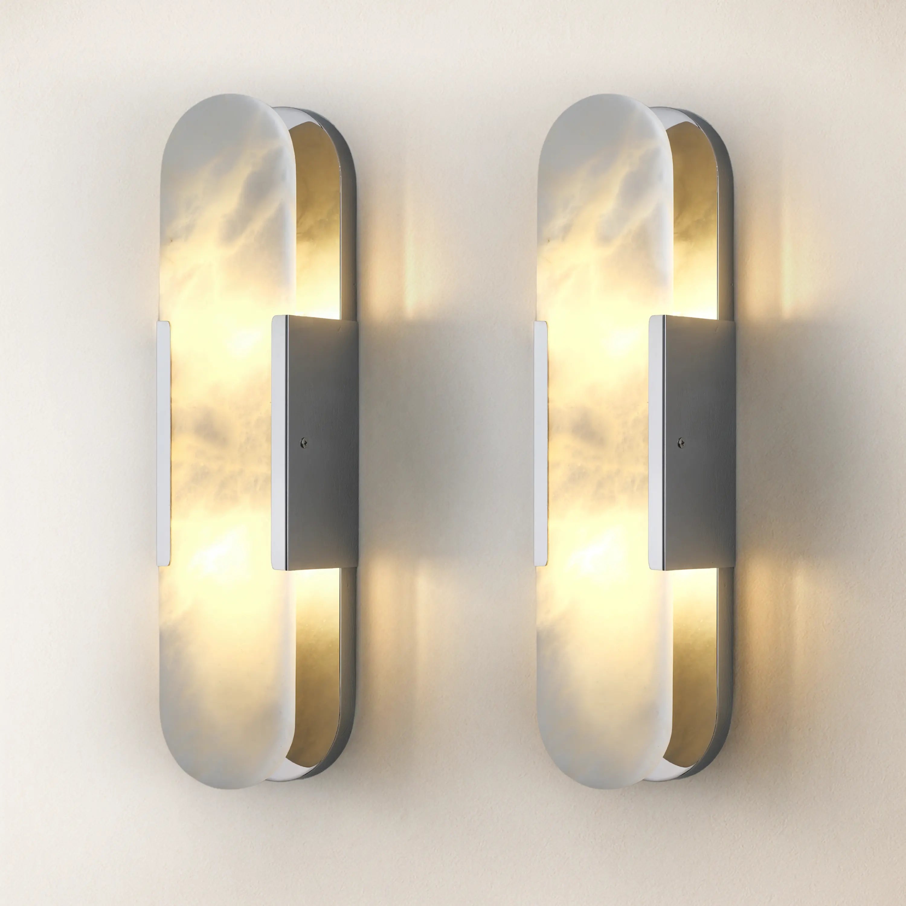 OpalEdge Alabaster Oval Wall Sconce 20"H