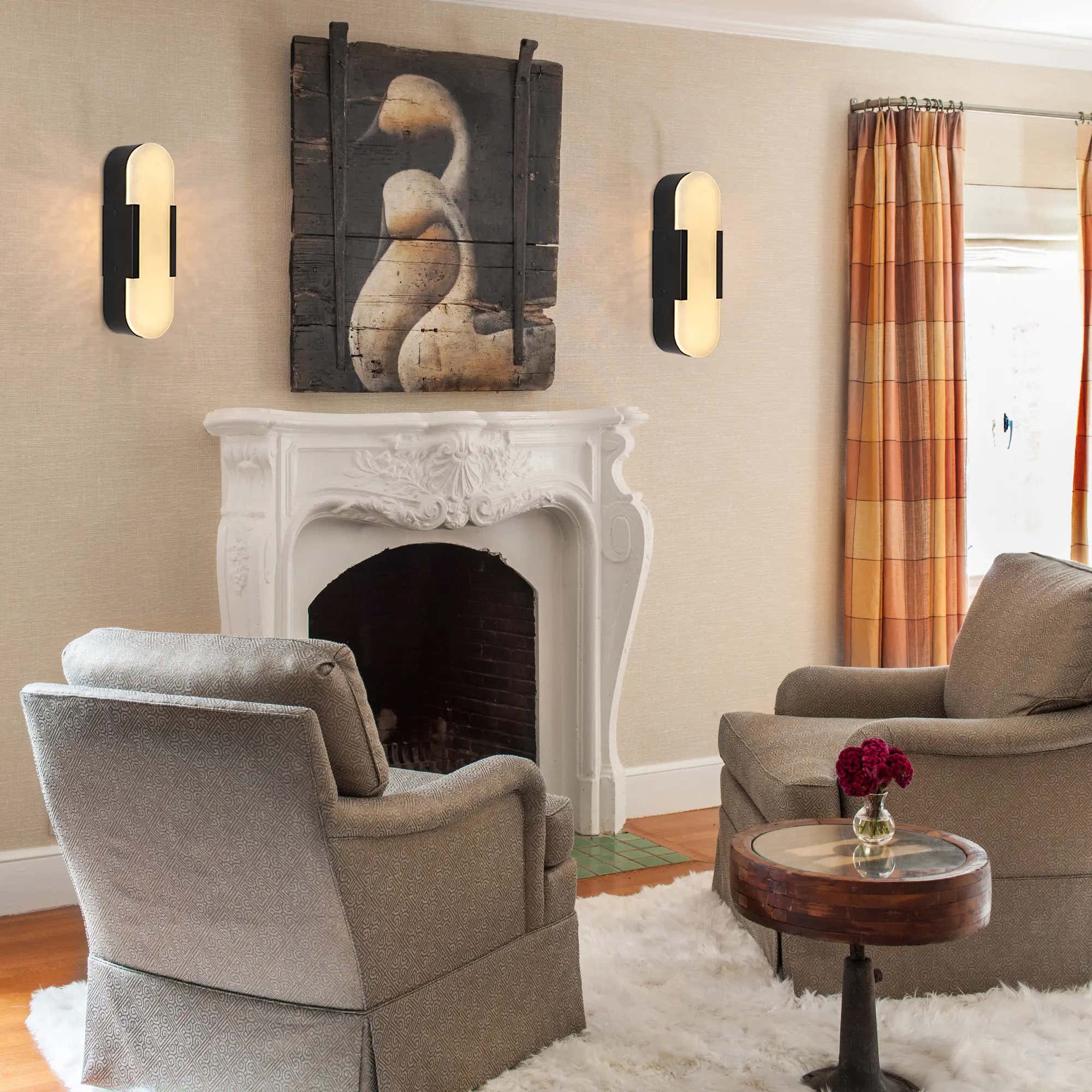 OpalEdge Alabaster Wall Sconce 14"H