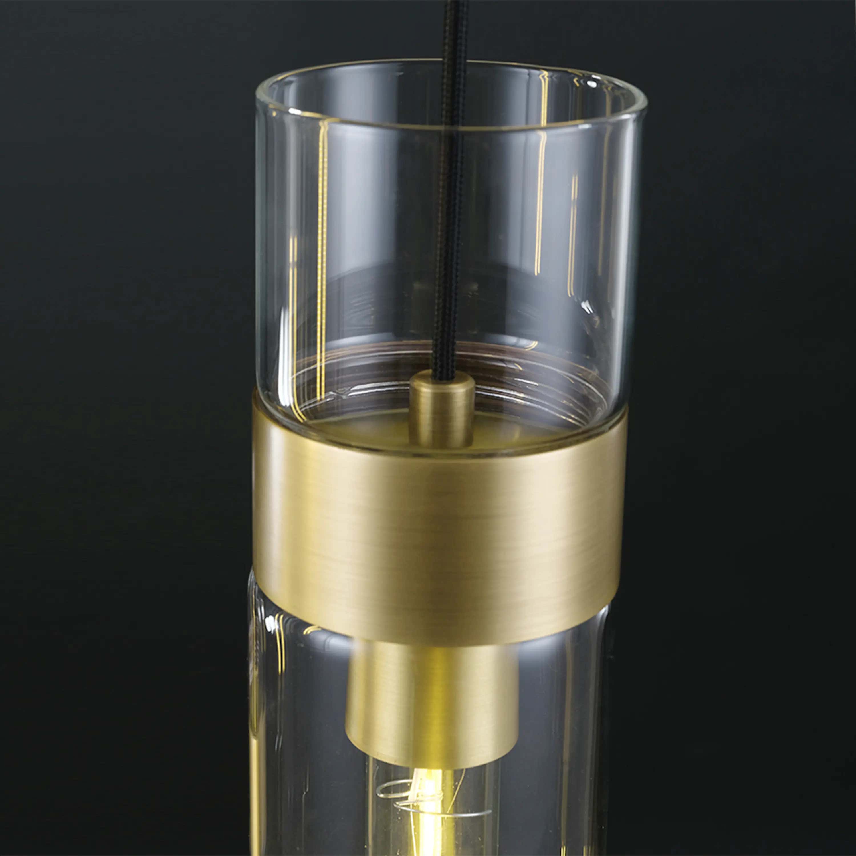 Cylora Glass Tube Pendant 4"H