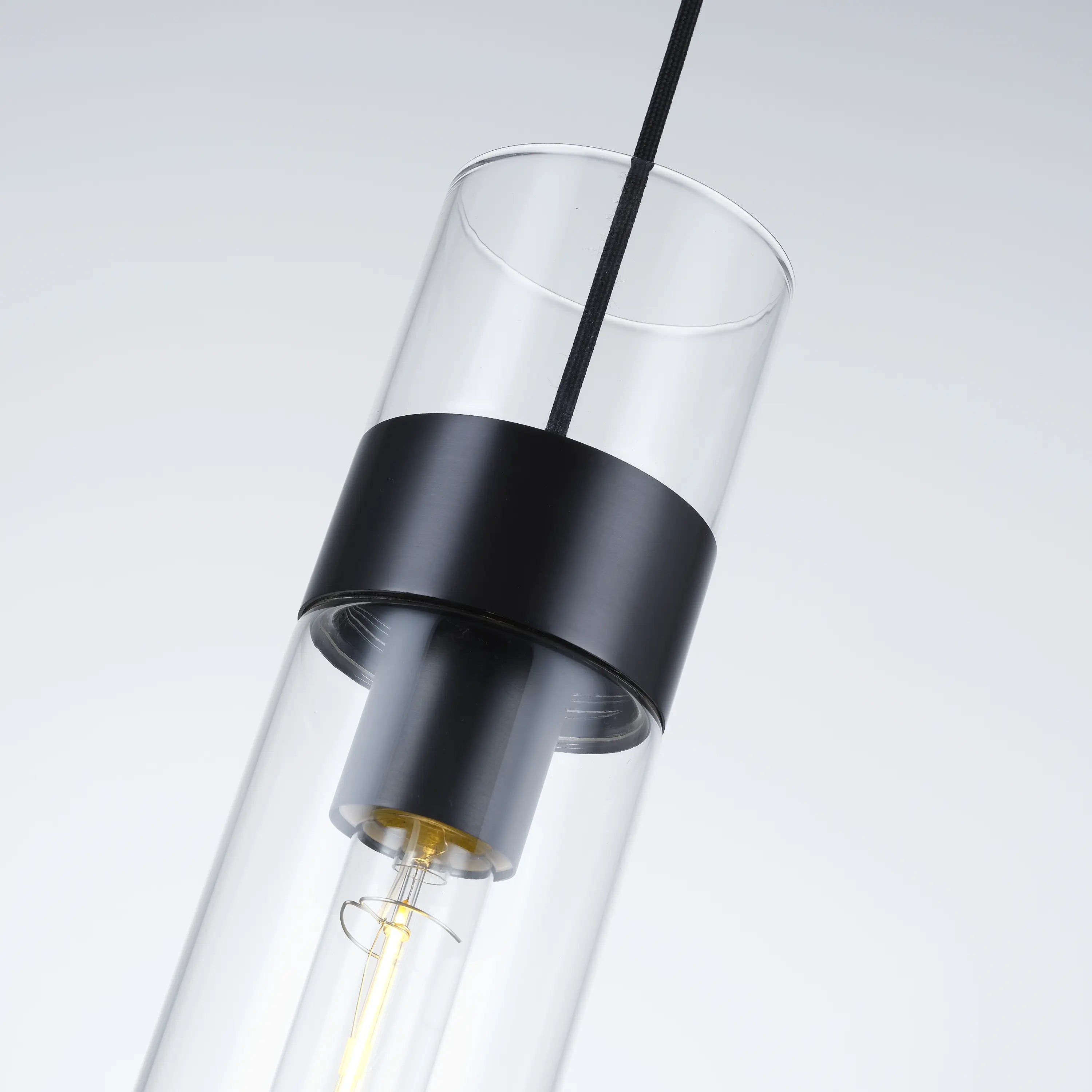 Cylora Glass Tube Pendant 4"H