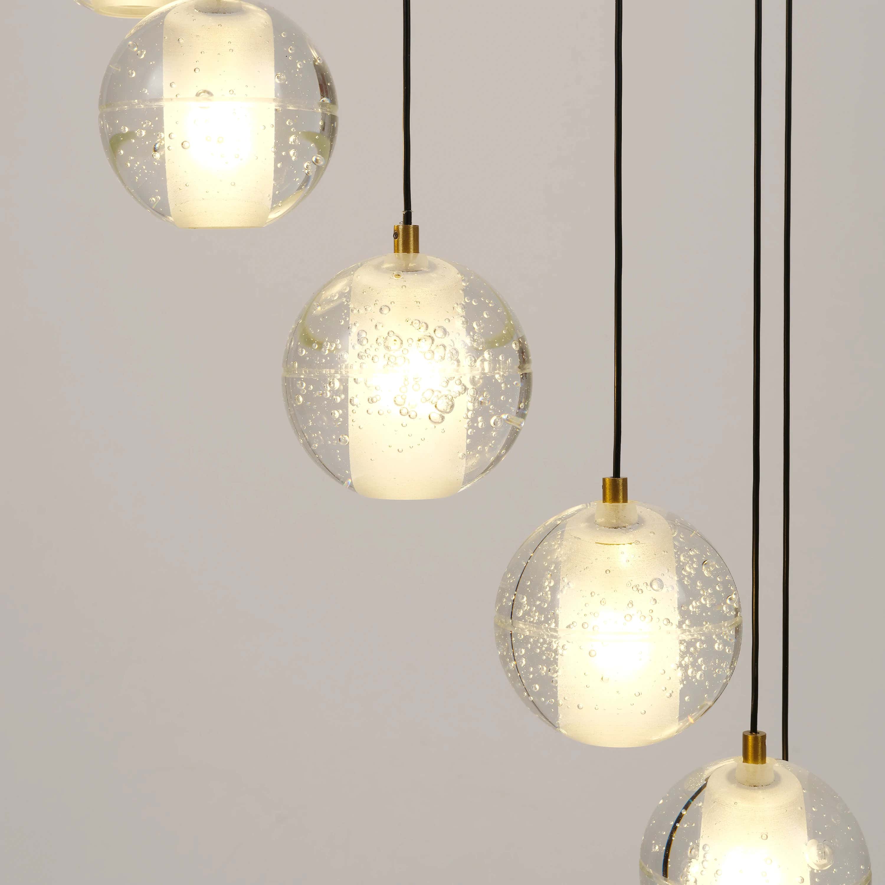 Pearl Ball Ceiling Round Chandelier 20"D