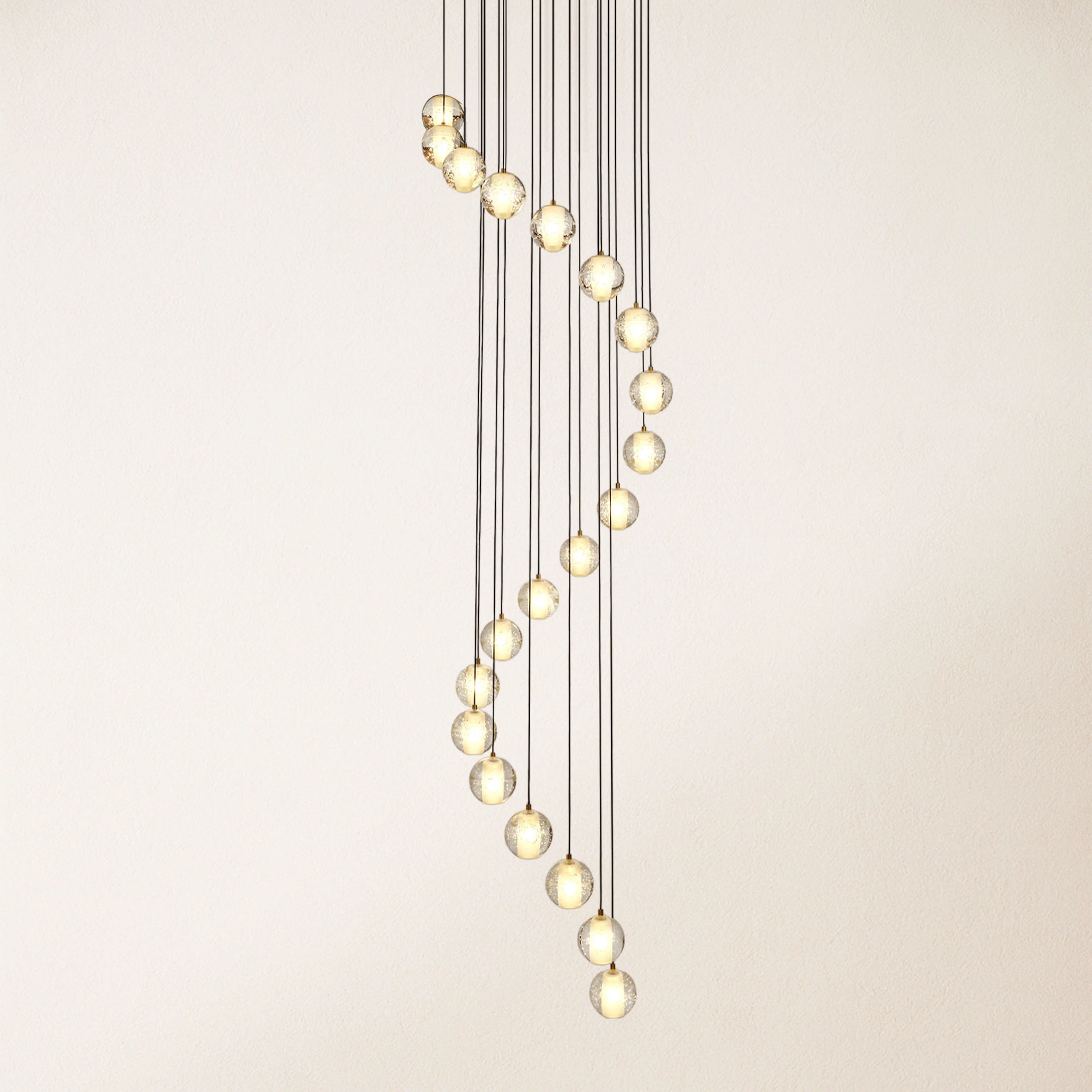 Pearl Ball Ceiling Round Chandelier 26"D#FinishGold