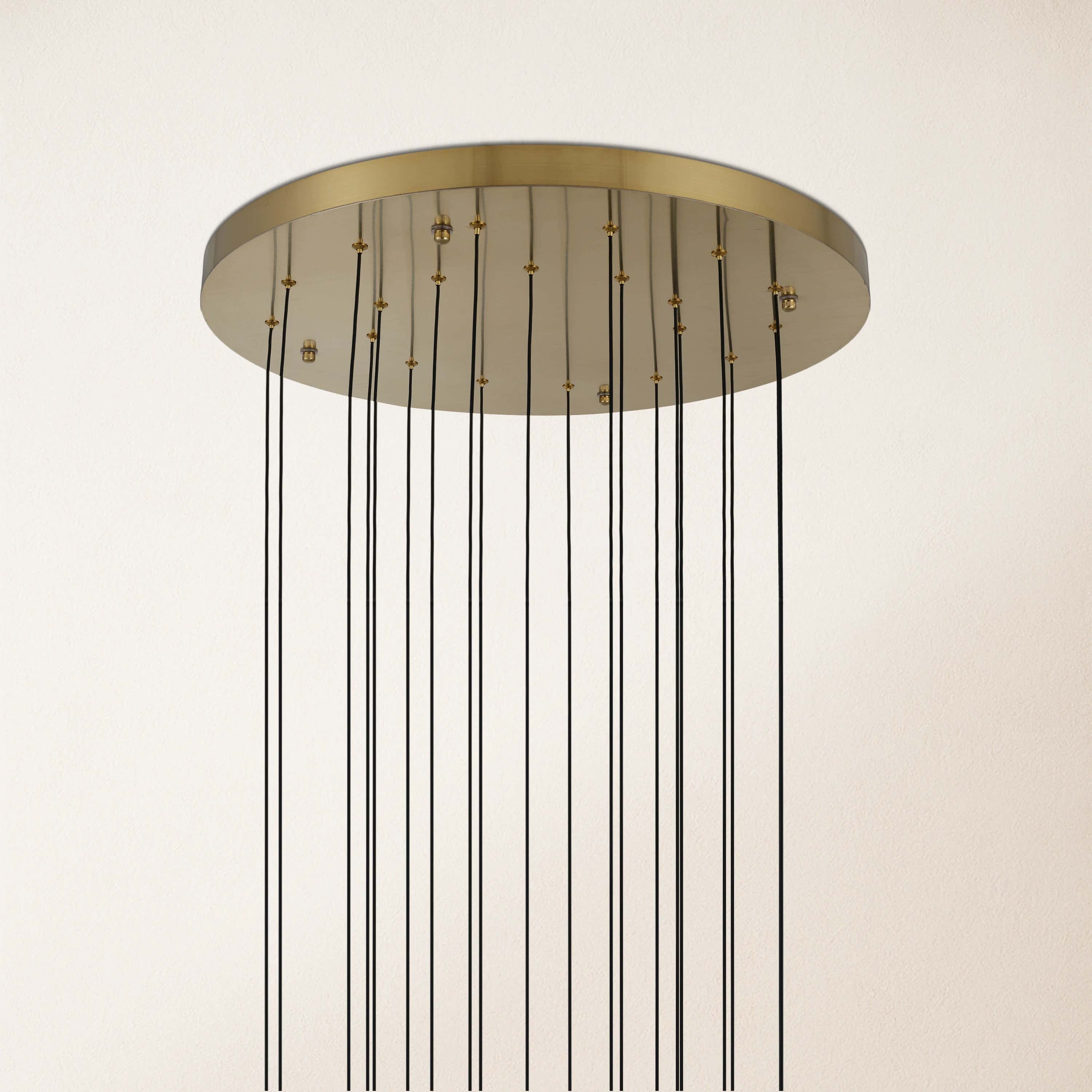 Pearl Ball Ceiling Round Chandelier 20"D