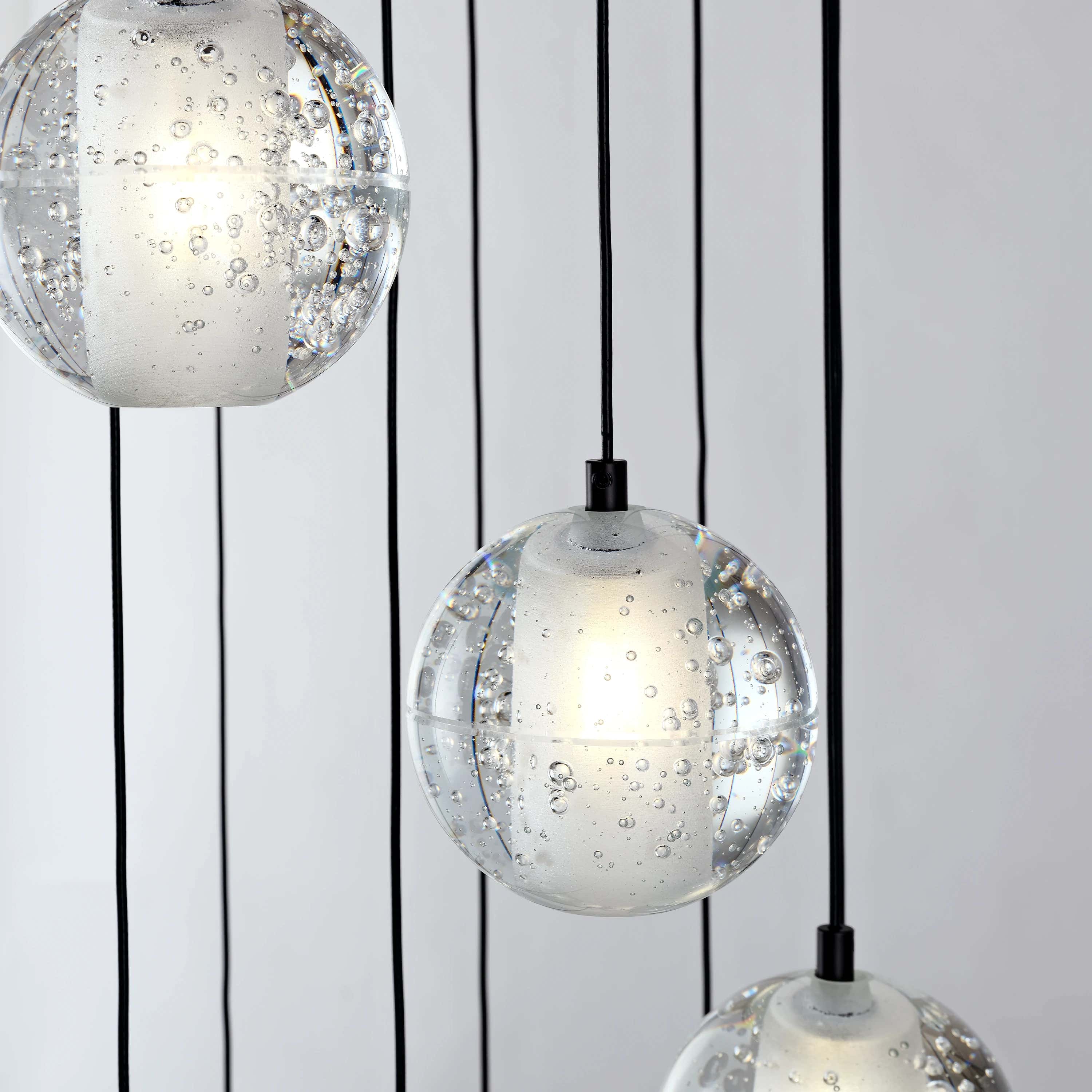 Pearl Ball Ceiling Round Chandelier 20"D