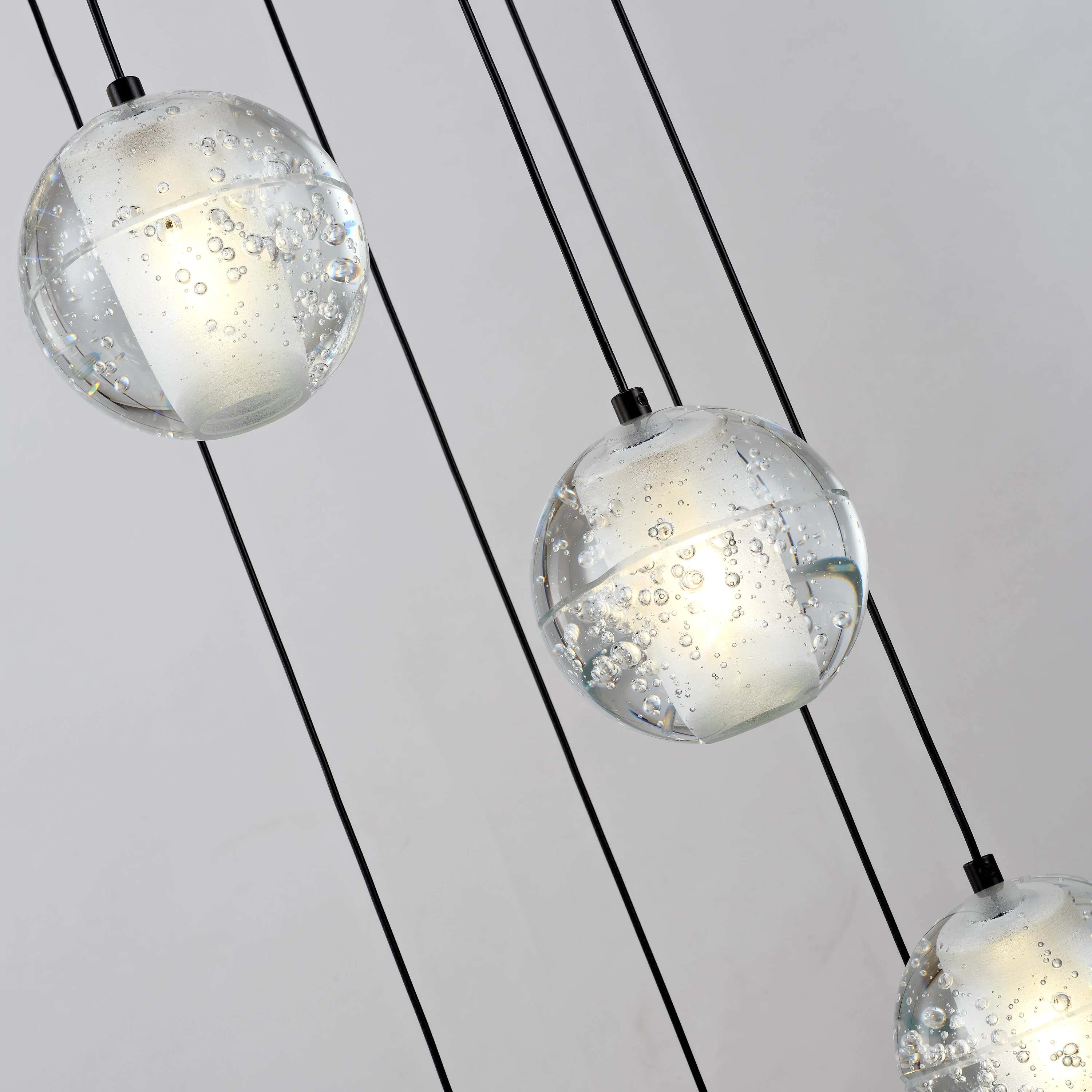 Pearl Ball Ceiling Round Chandelier 20"D