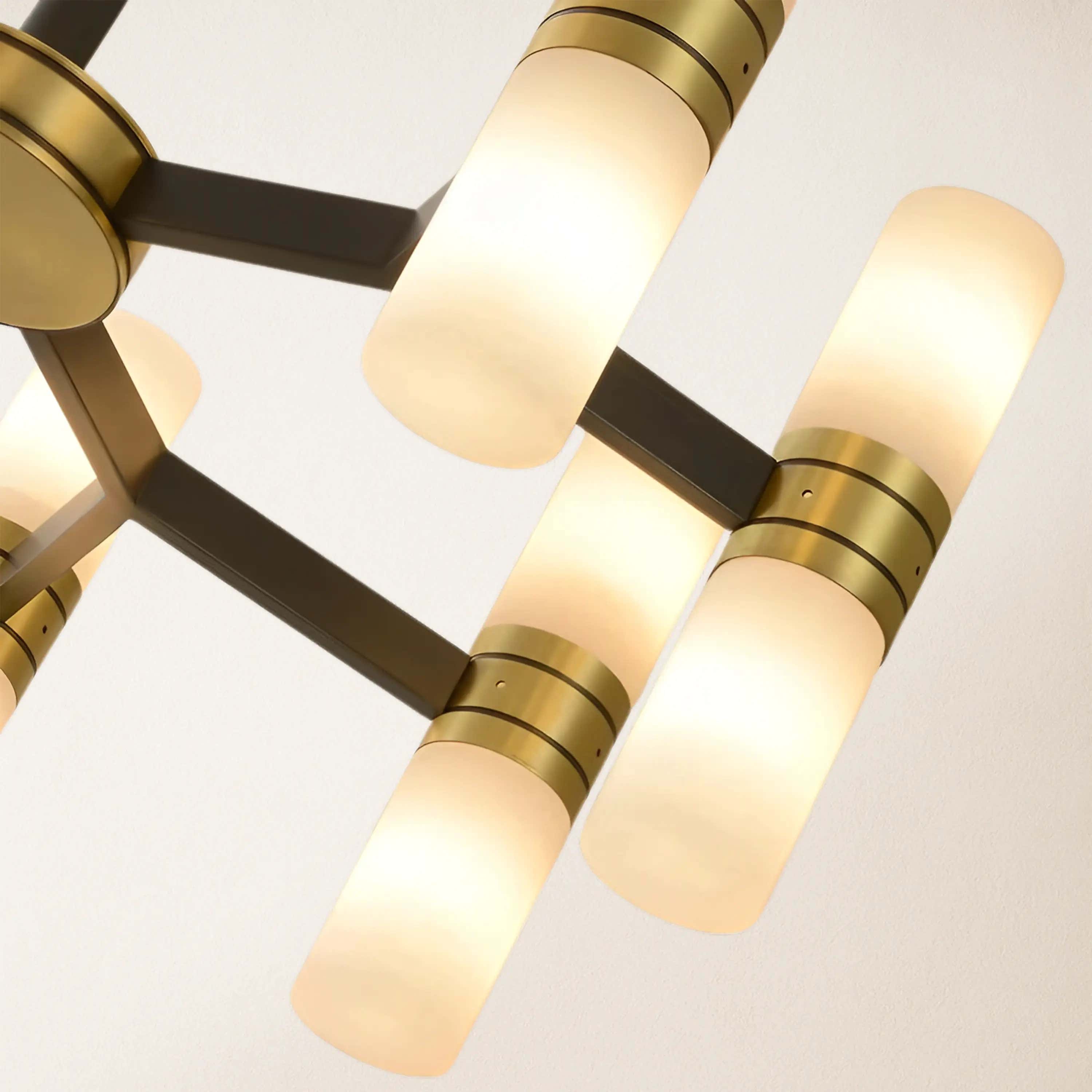 Moral Alabaster Round chandelier 37"D#Finish_Gold