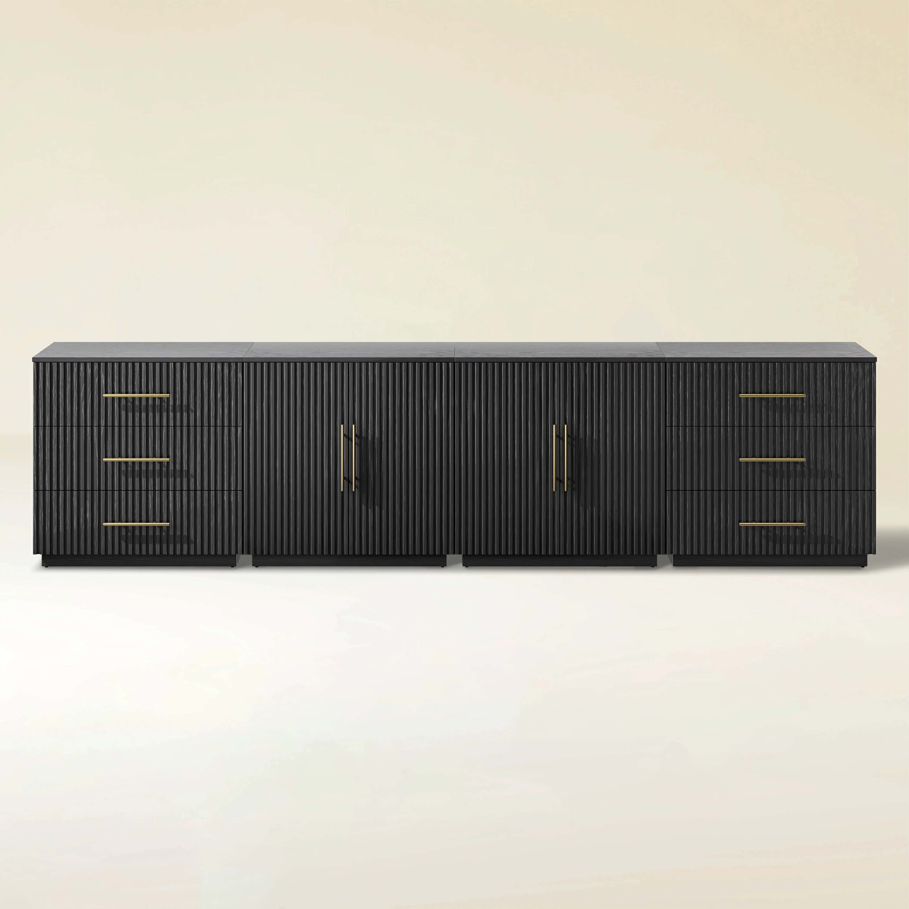 Holt Oak Modular Media Console (Set of 4)