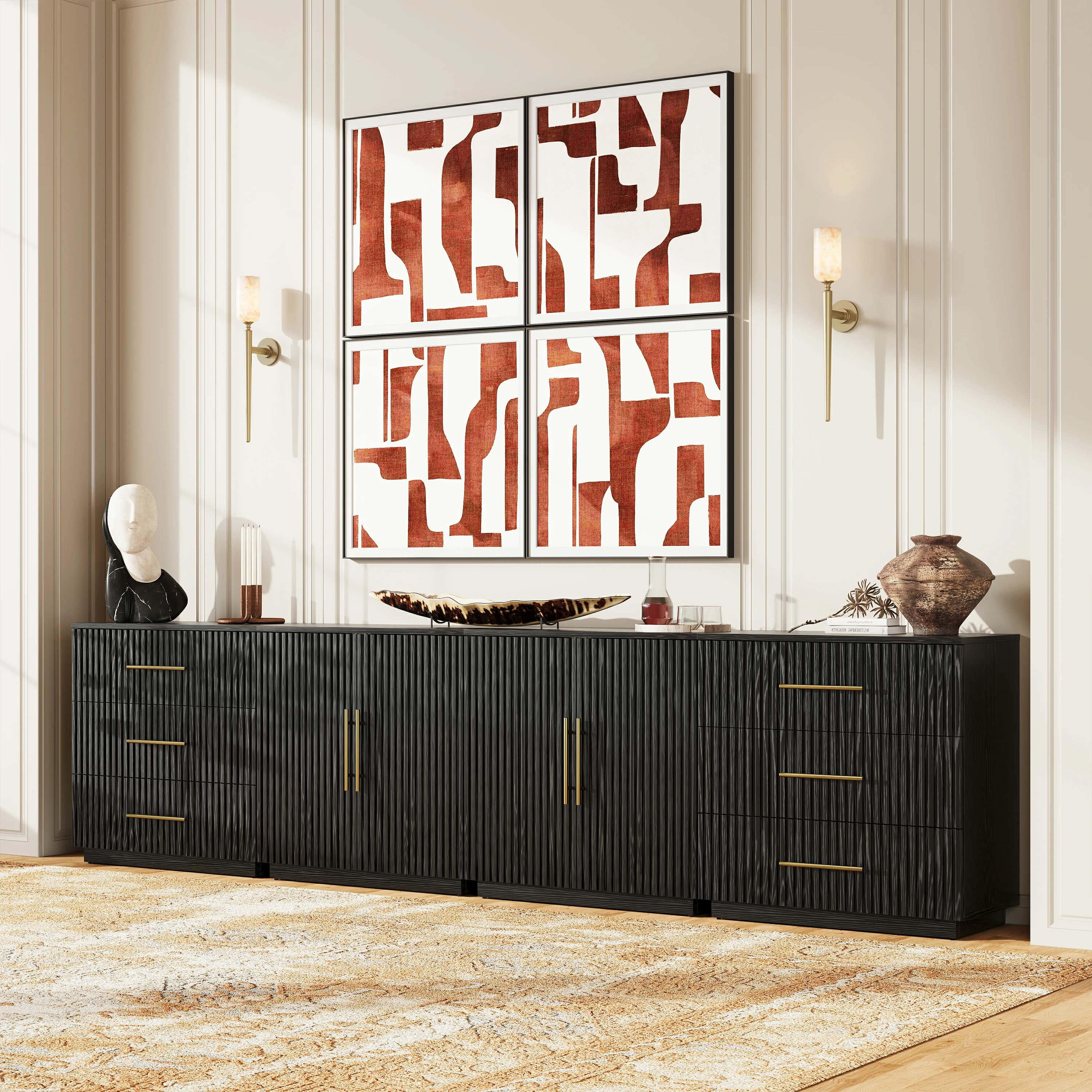 Holt Oak Modular Media Console (Set of 4)