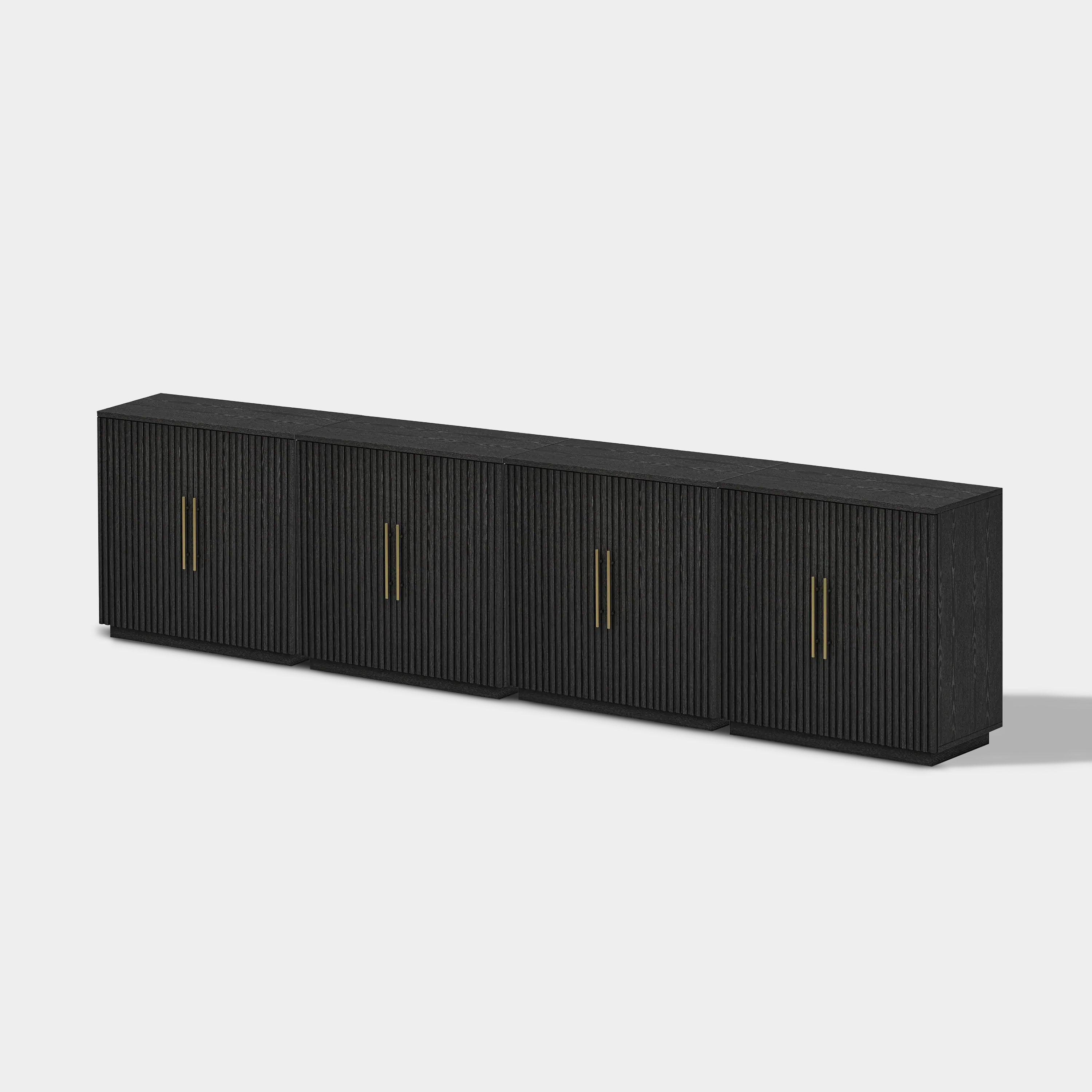Holt 126″ Oak Media Console(Set of 4)