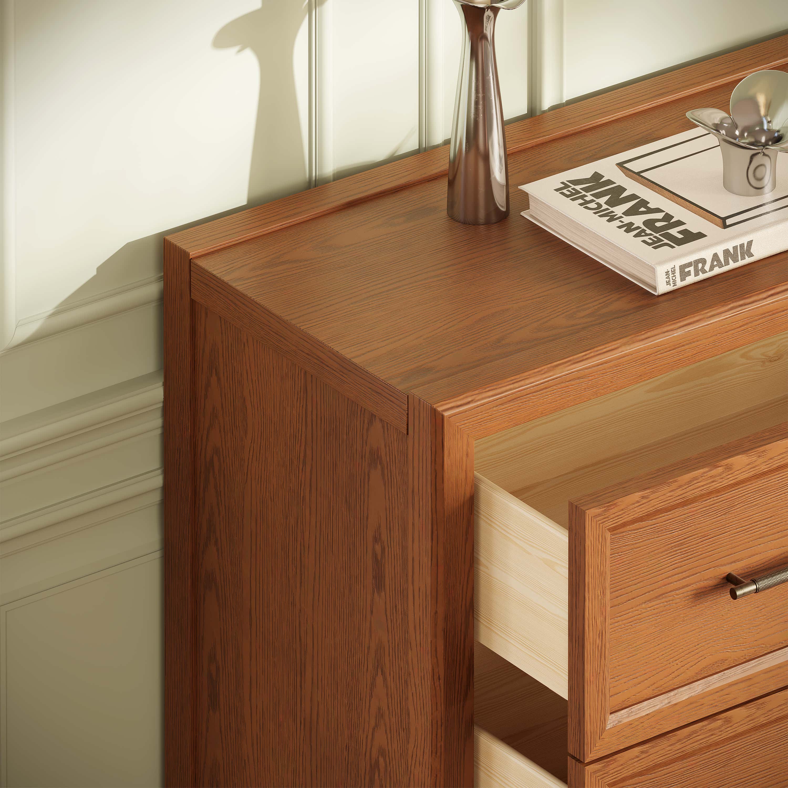 Alvar Arched 94.5″ Oak Modular Media Console(Set of 3)