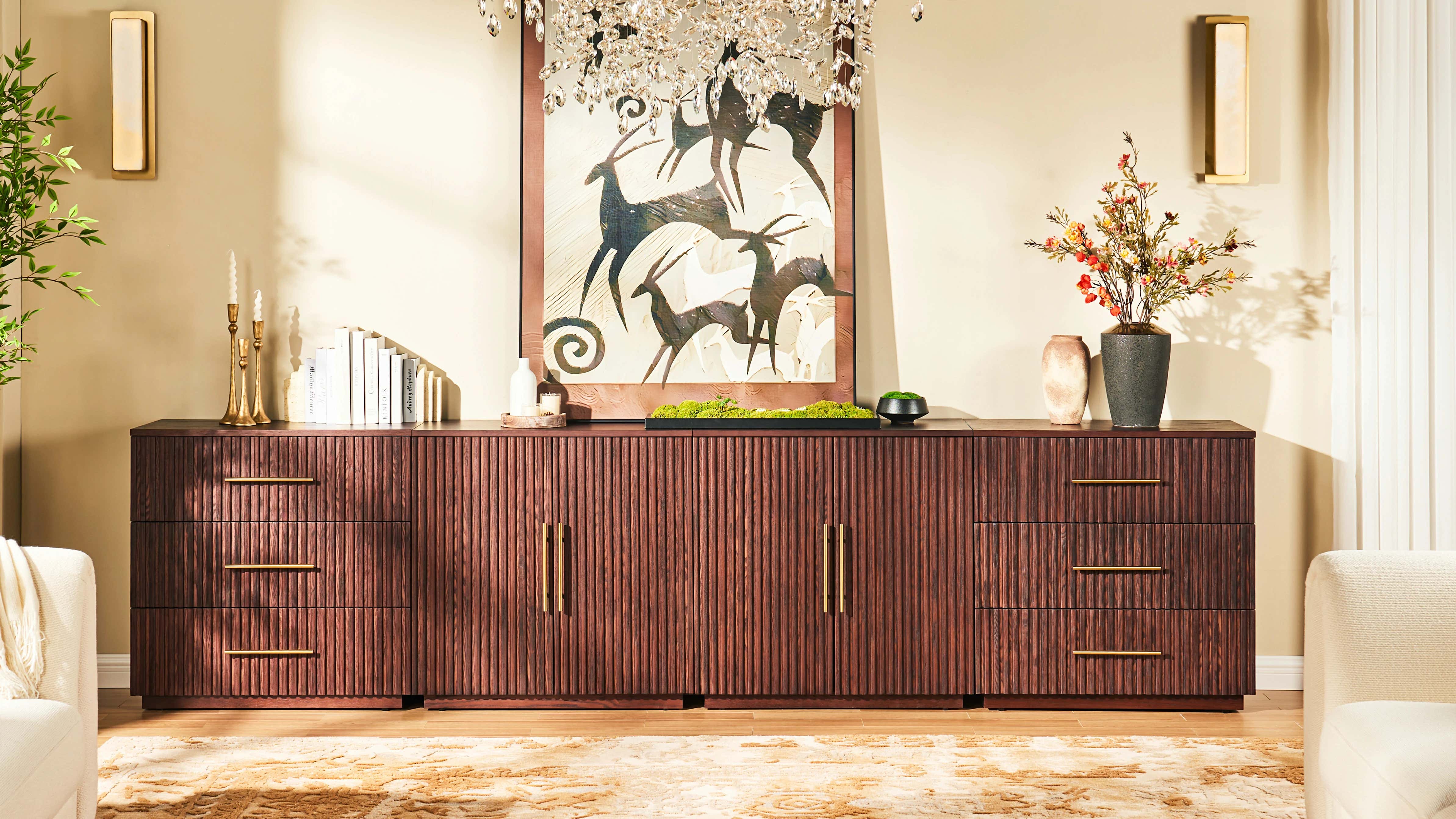 Holt Oak Modular Media Console (Set of 4)