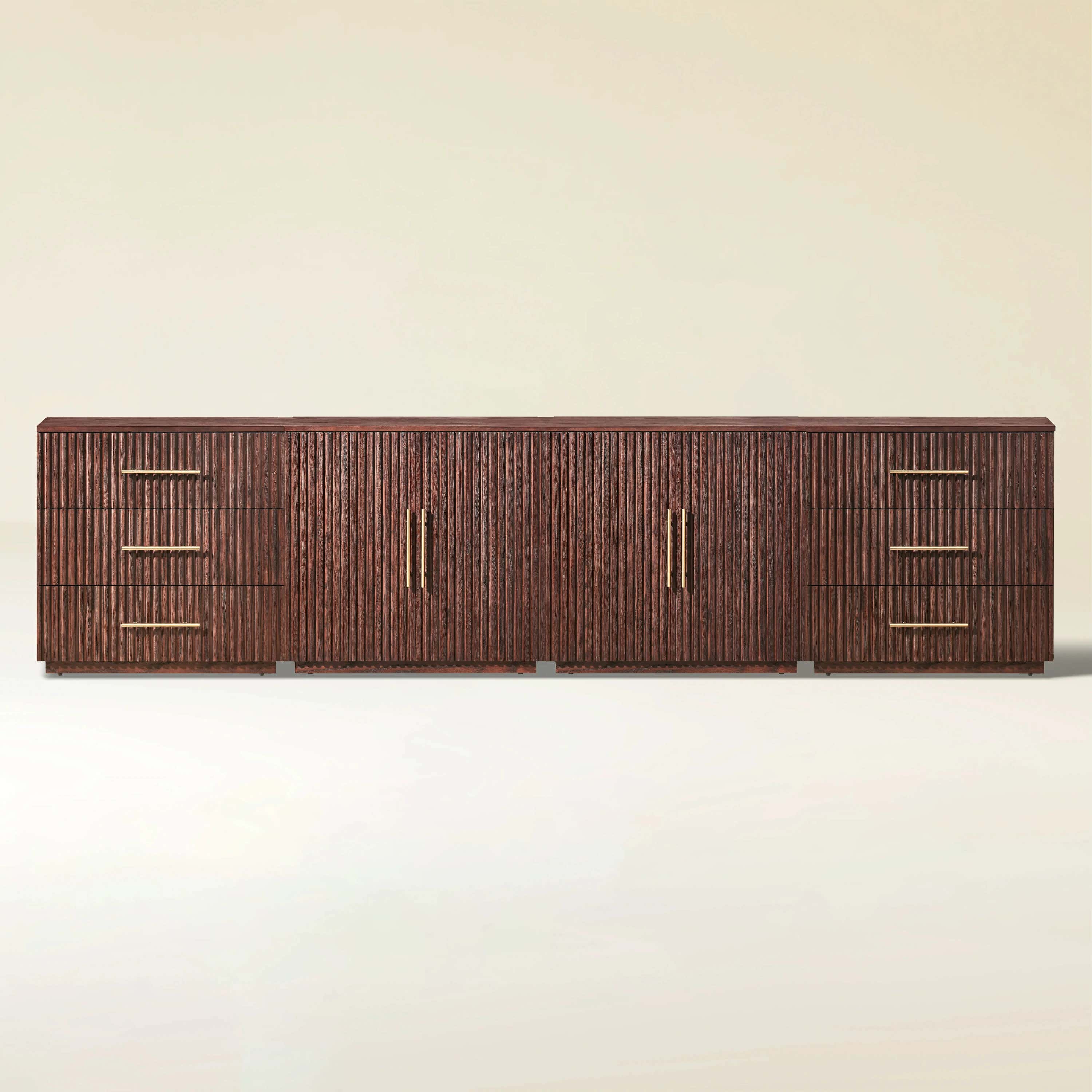 Holt Oak Modular Media Console (Set of 4)