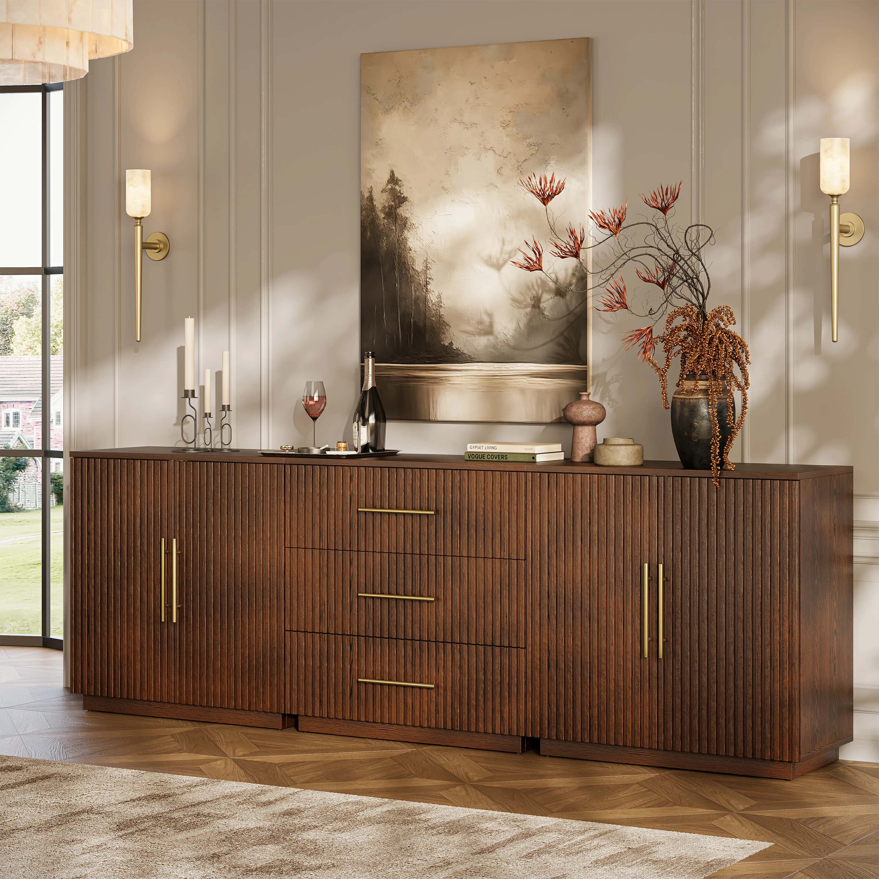 Holt Oak Modular Media Console (Set of 3)