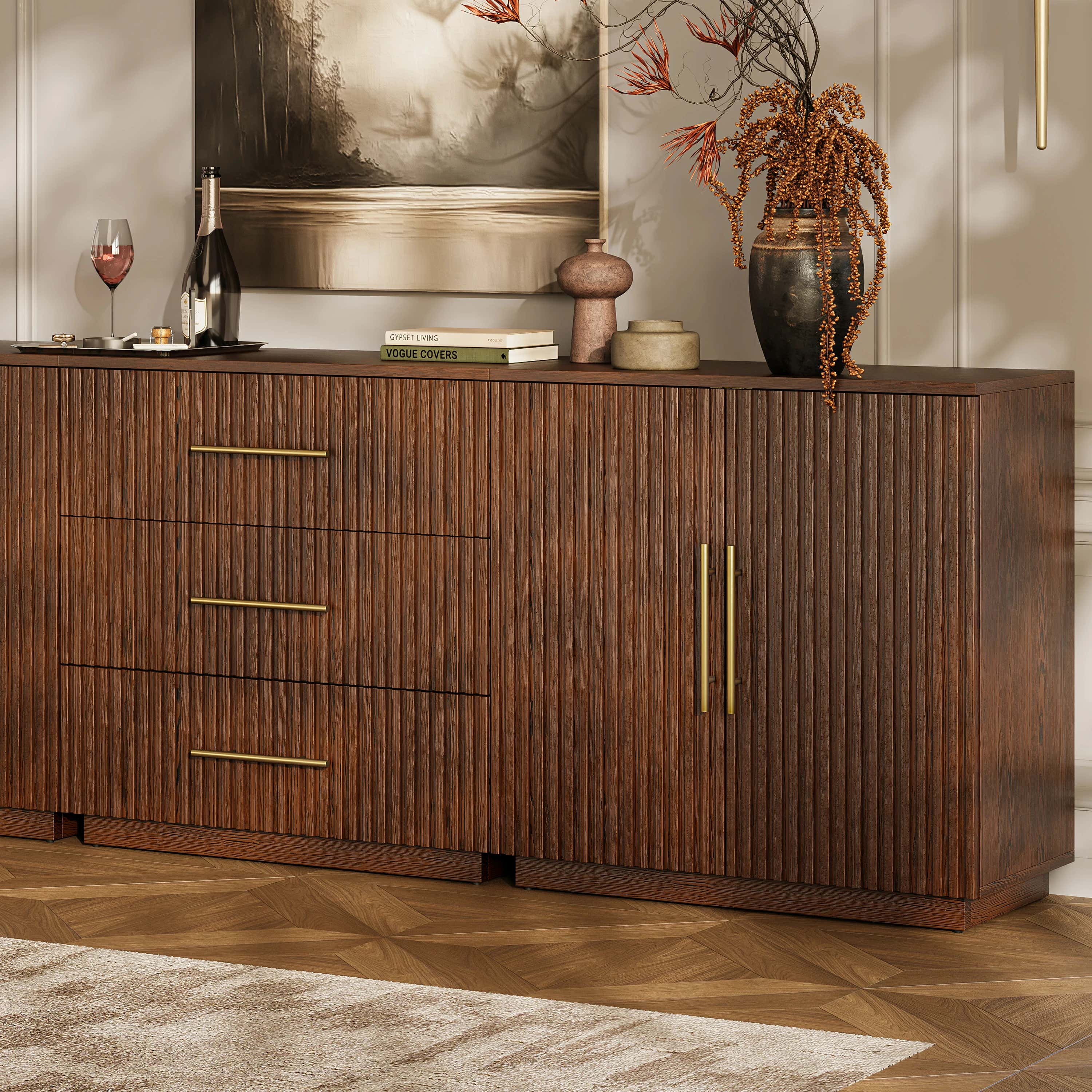 Holt Oak Modular Media Console (Set of 3)