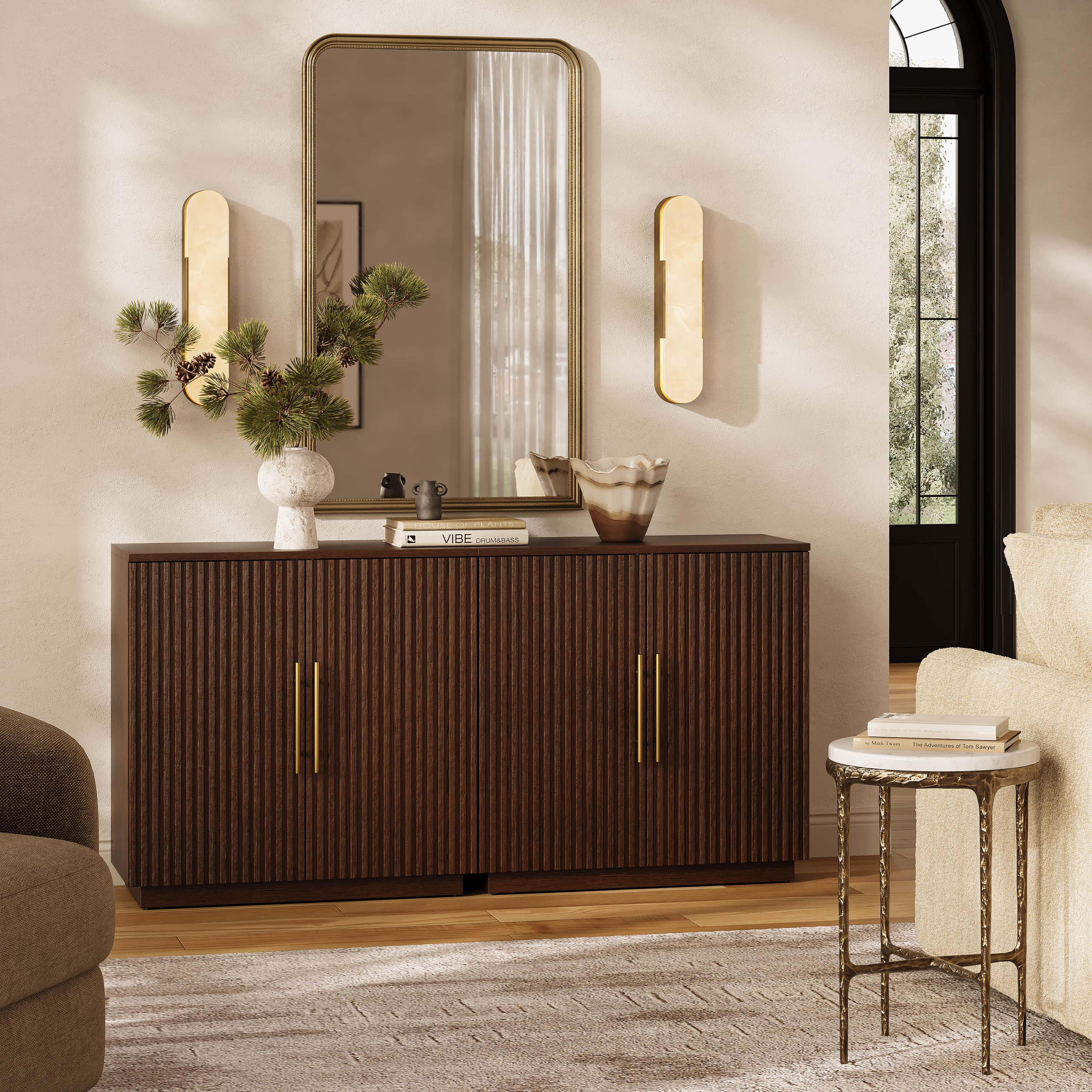 Holt 63″ Solid Oak Console(Set of 2)