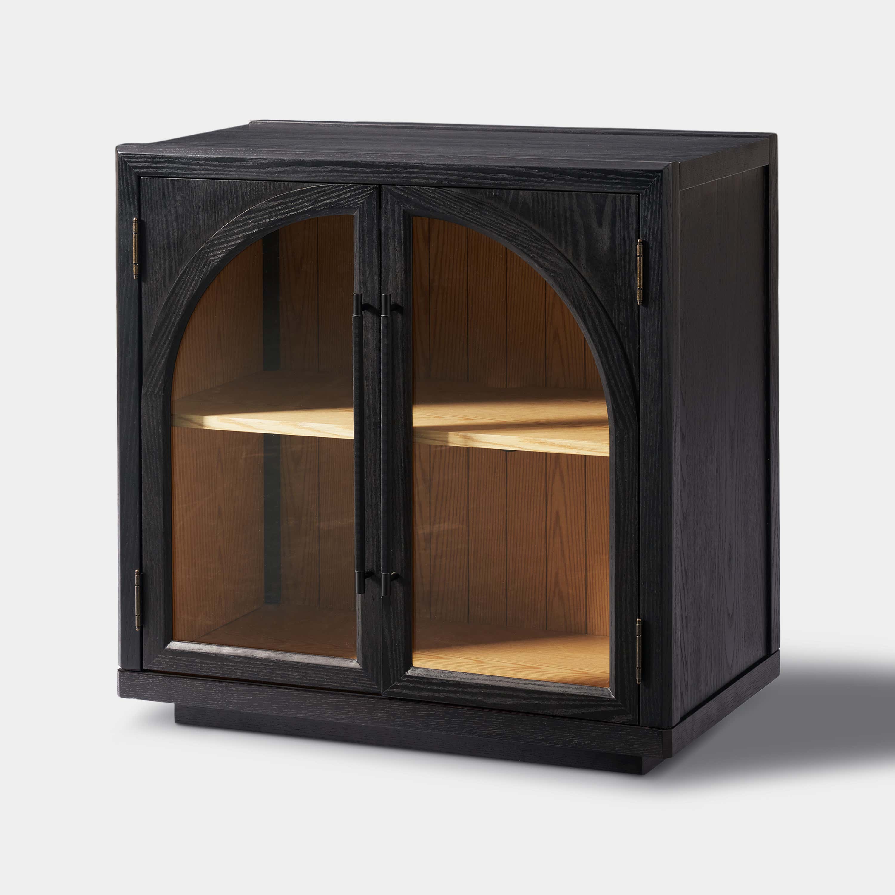 Alvar Arched 32″ Oak Storage Cabinet