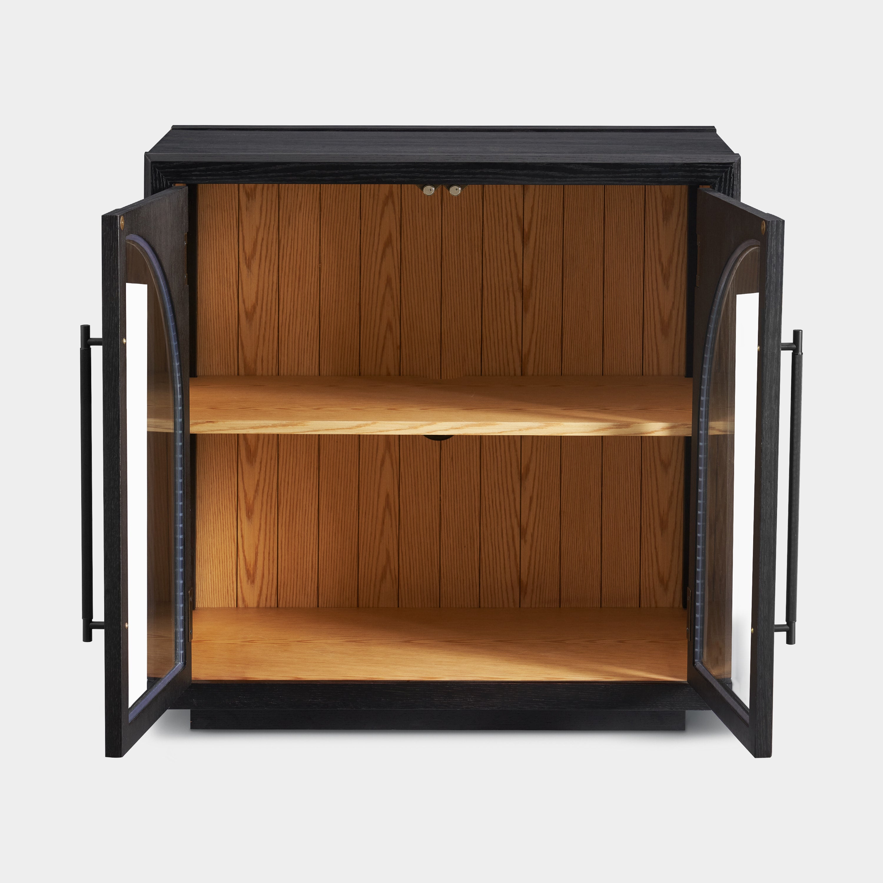 Alvar Arched 32″ Oak Storage Cabinet