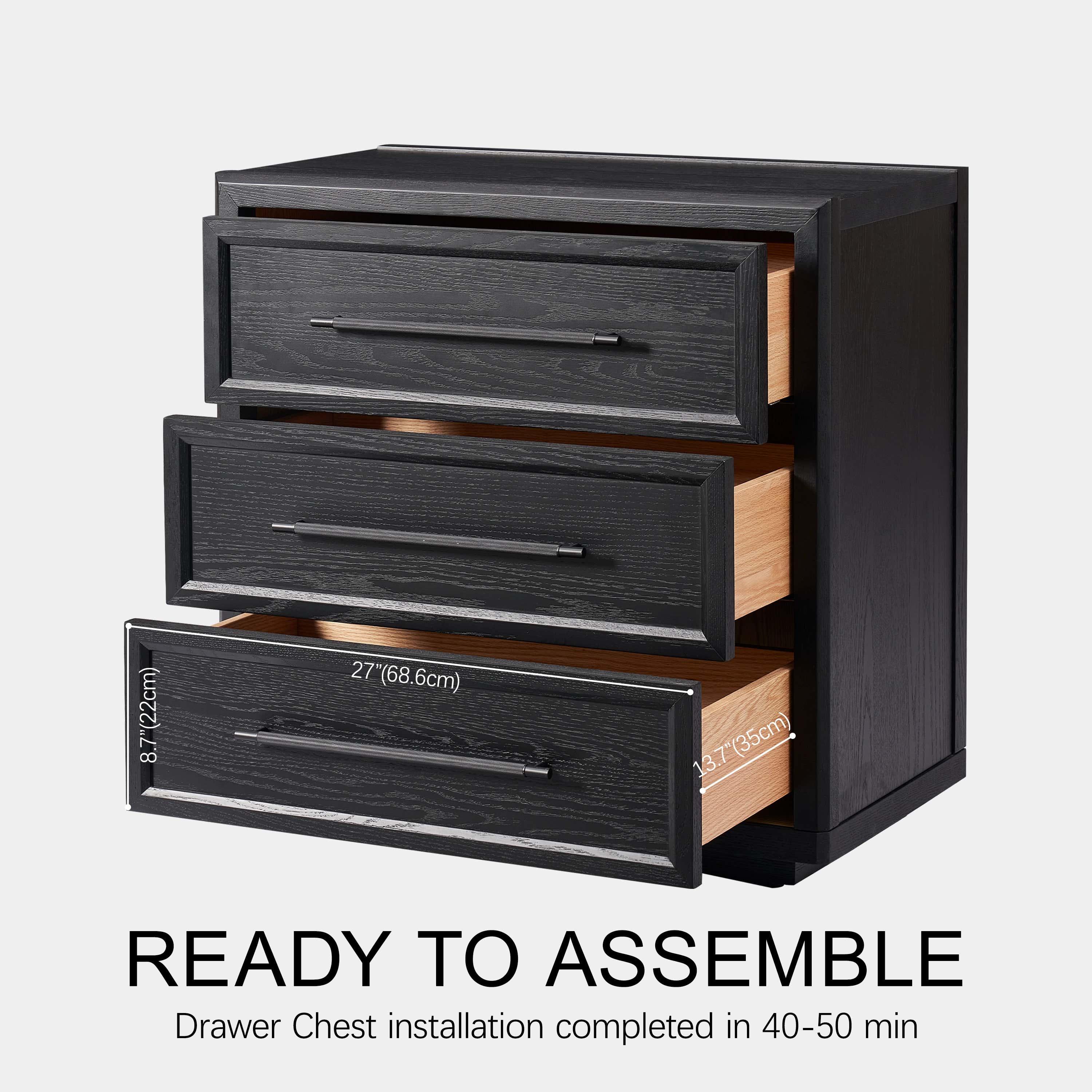 Alvar 63″ Oak 6-Drawer Chest(Set of 2)