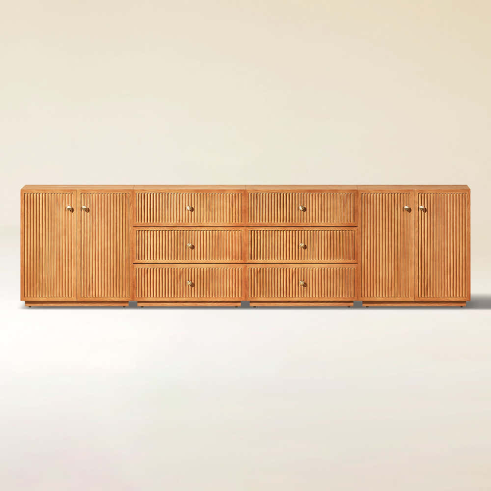 Avery Oak Modular Sideboard 120"W