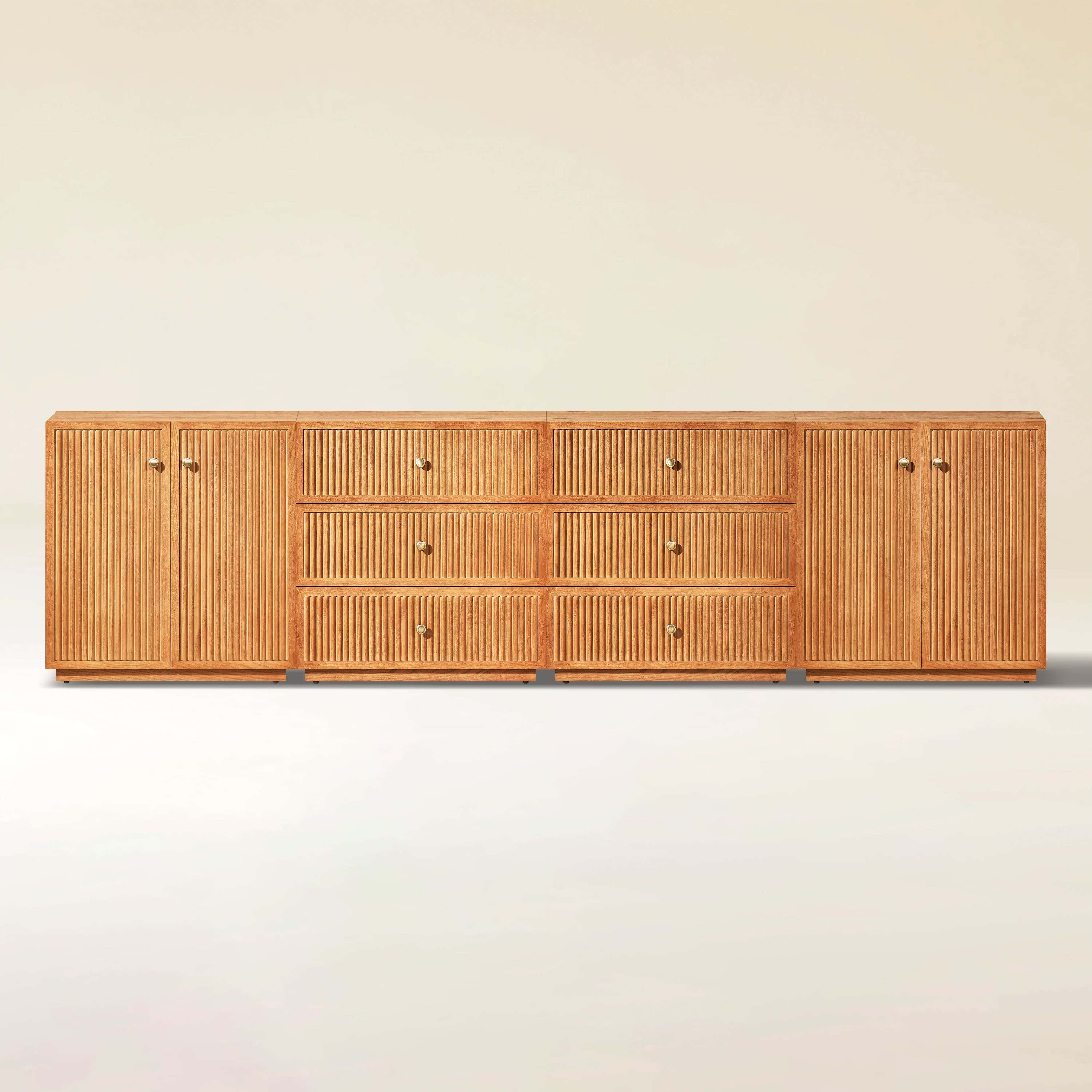 Avery Oak Modular Sideboard 120"W