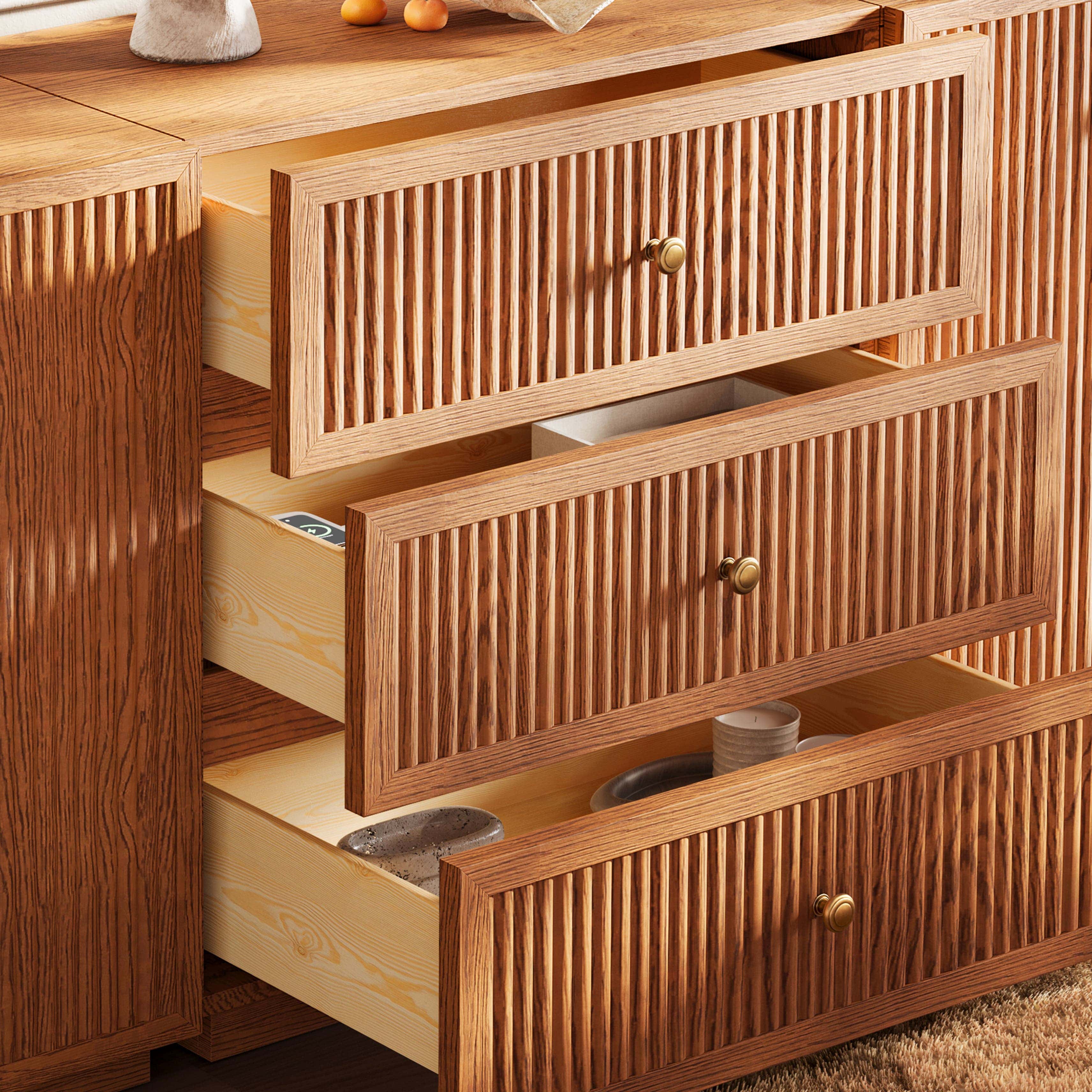 Avery Oak Modular Sideboard 120"W