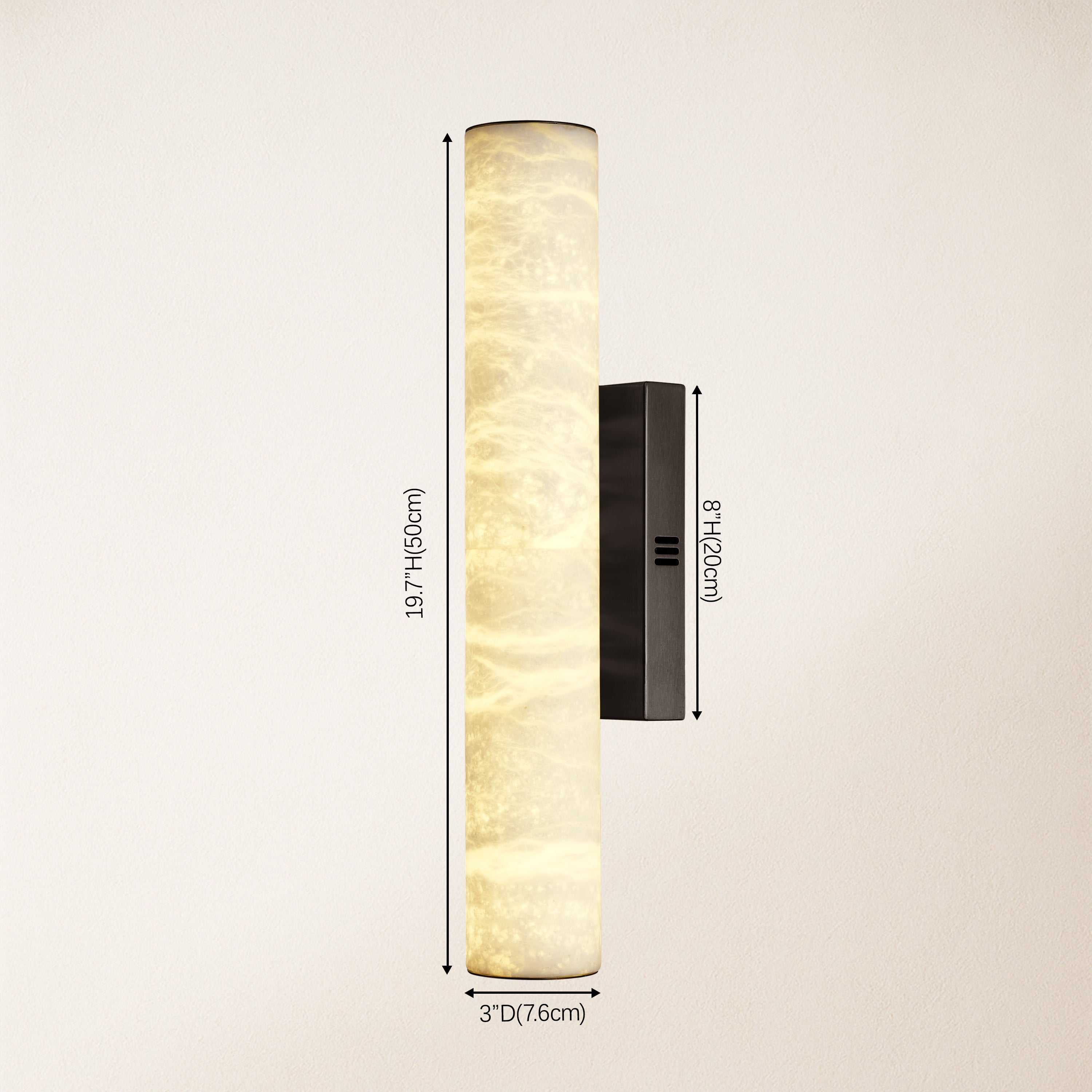 Sylvia Palladian Alabaster Wall Sconce 20"H