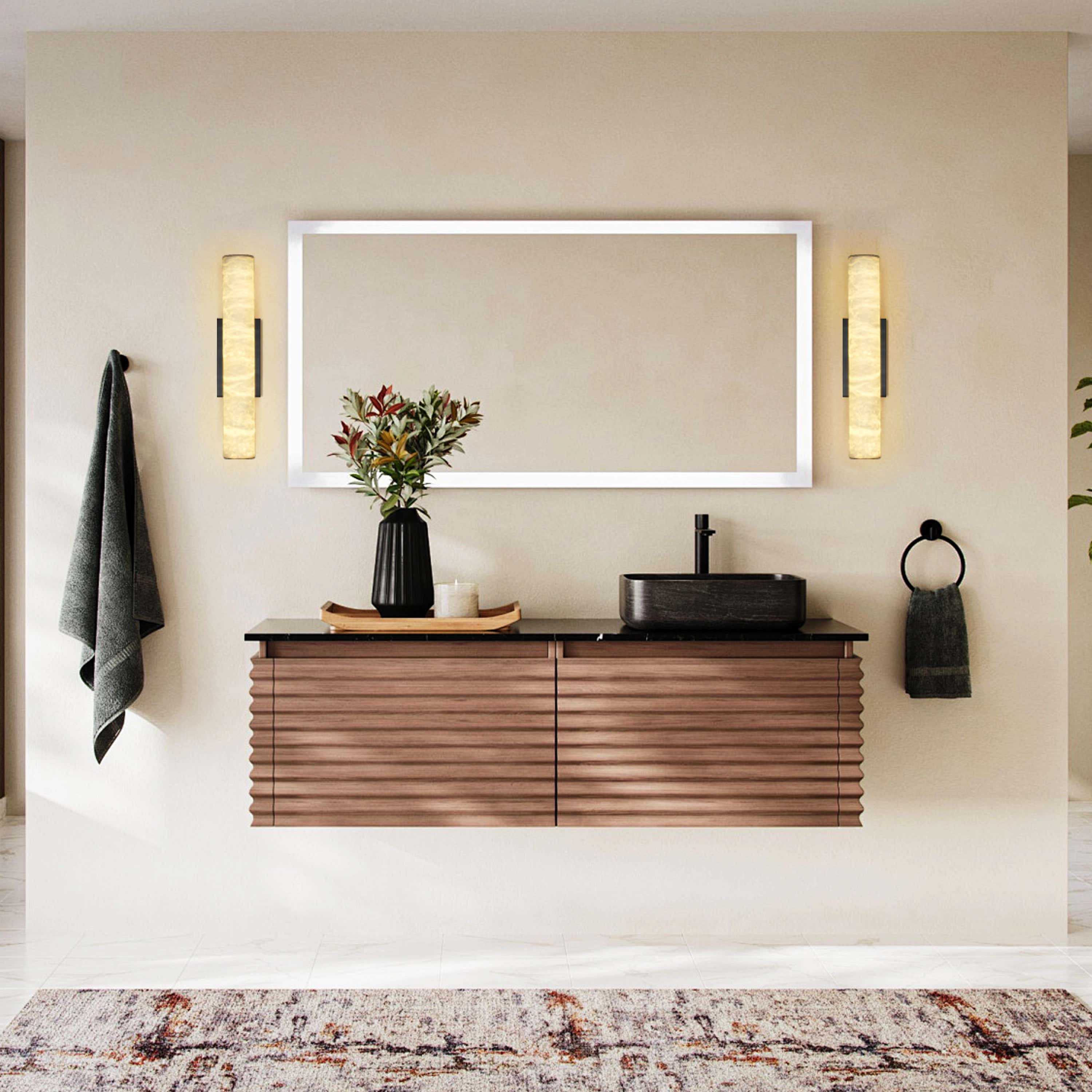 Sylvia Palladian Alabaster Wall Sconce 20"H