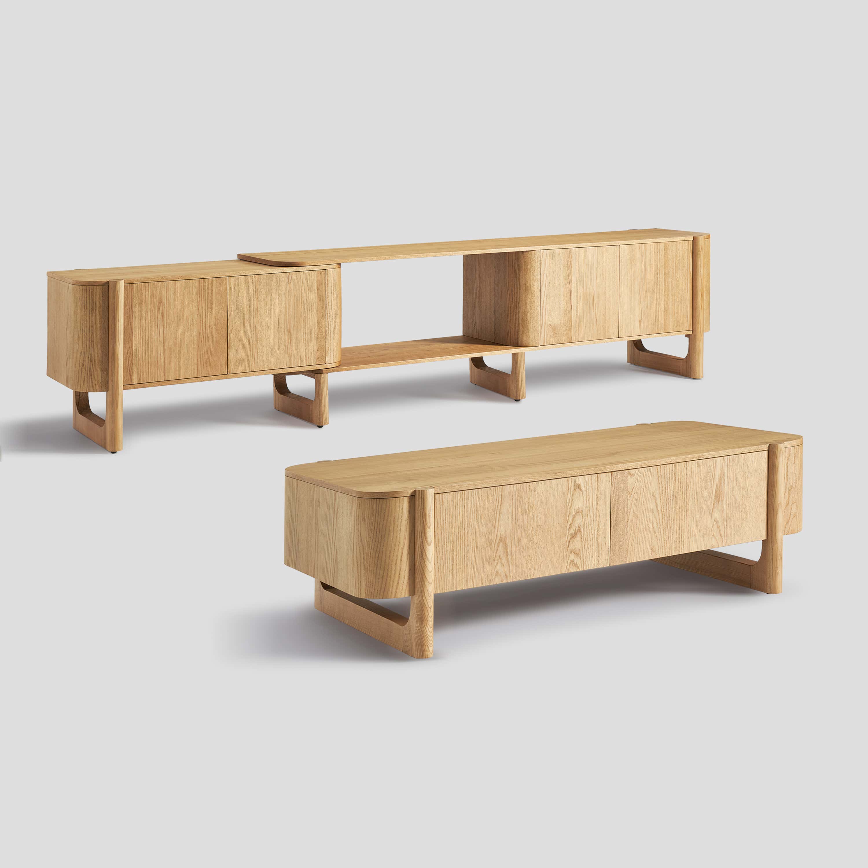 Silas Extendable TV Stand and Coffee Table Set