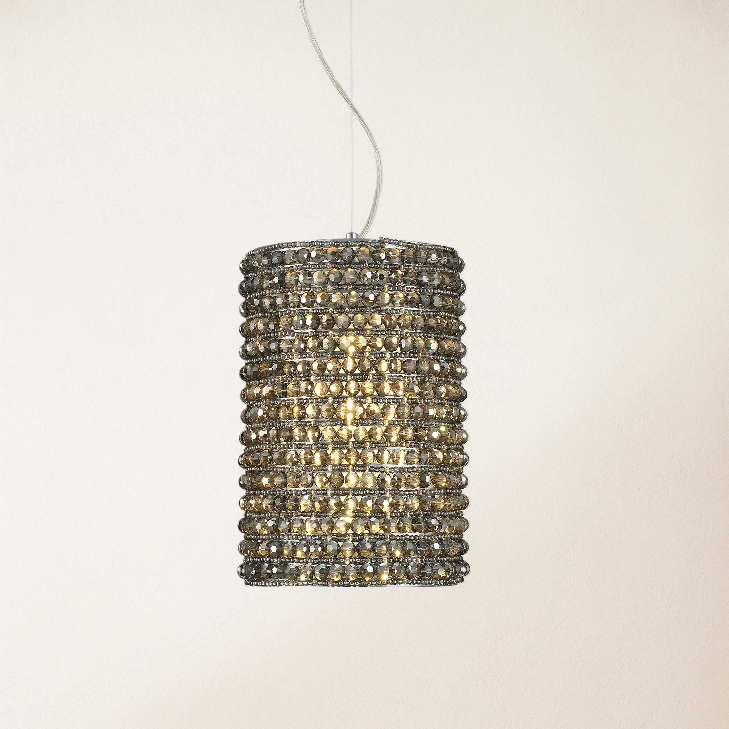 Stellar Beads Pendant Lights Smoke Clear 12"