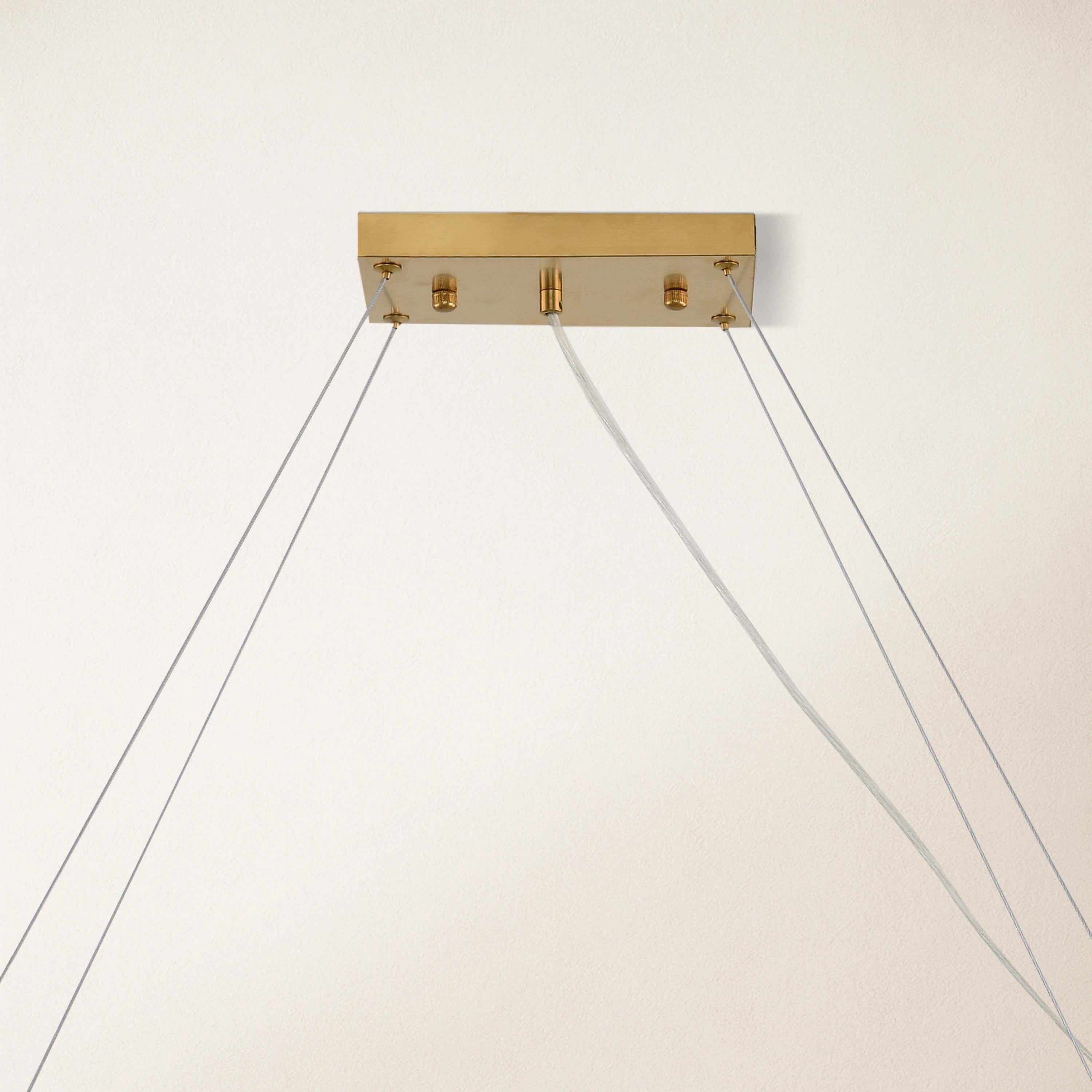 Stellara Crystal Strip Oval Chandelier 36"W