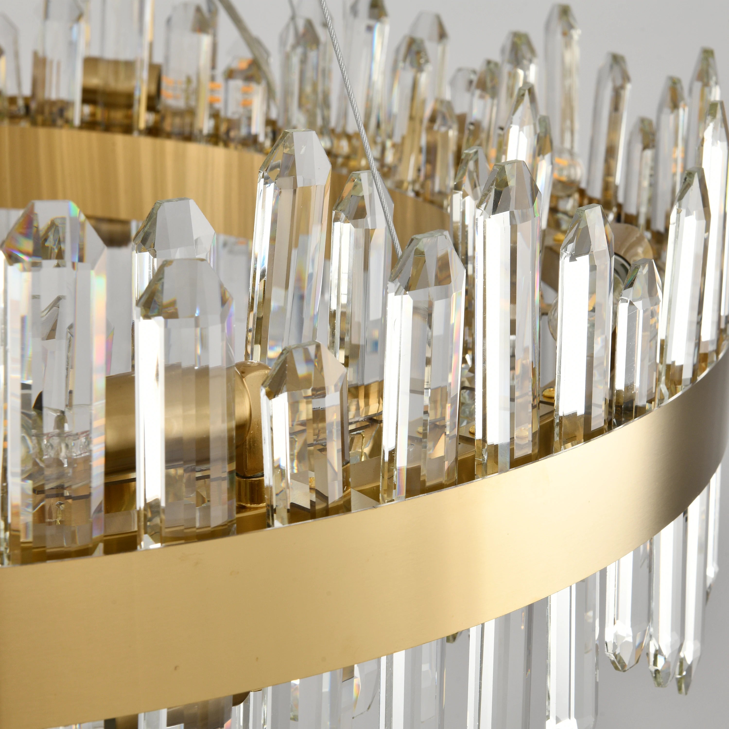 Stellara Crystal Strip Round Chandelier 24"D