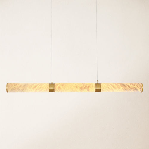 Sylvia Alabaster Linear Chandelier 47"