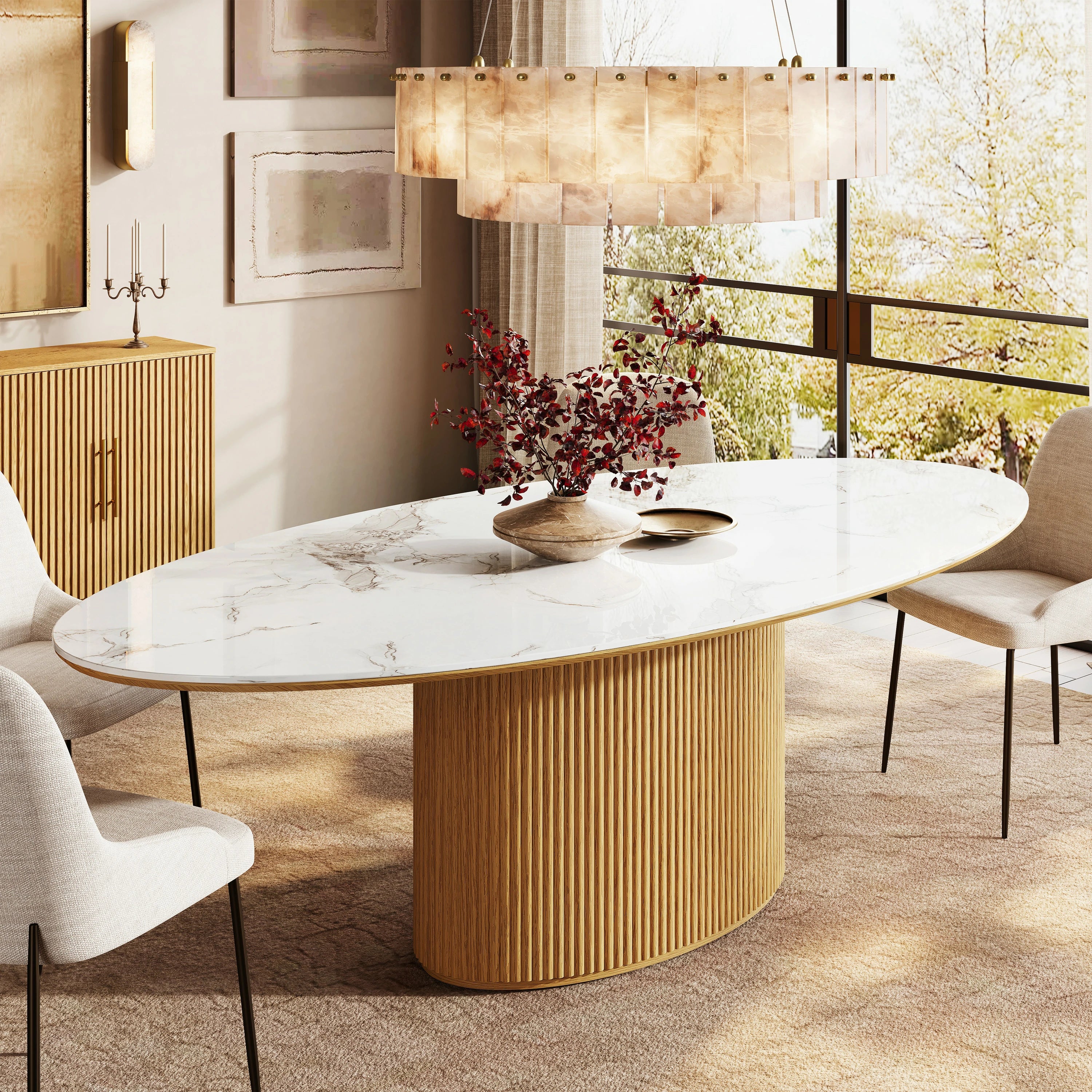 Marley Sintered Stone Dining Table 93"