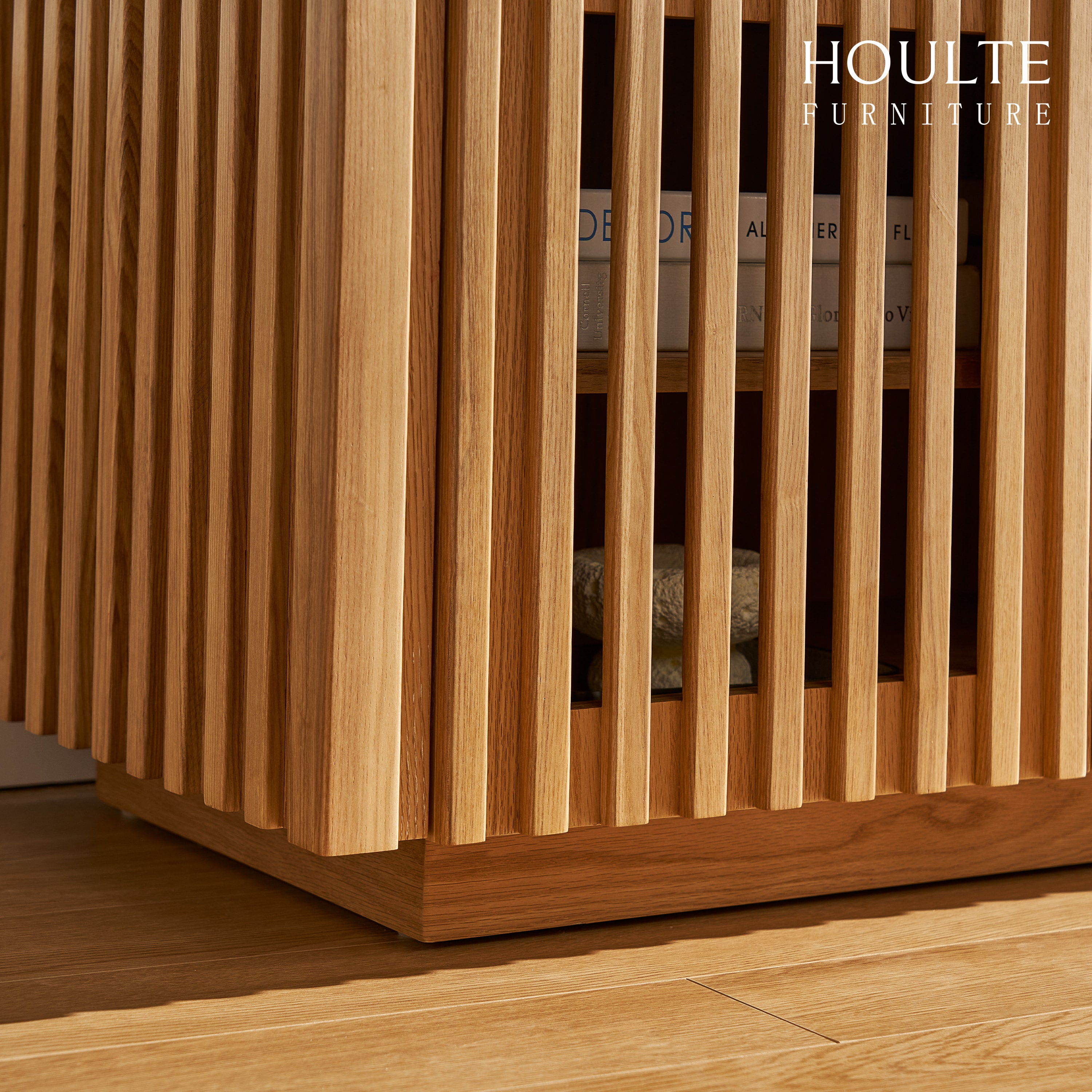 Isla Oak Sintered Stone Media Console 80"