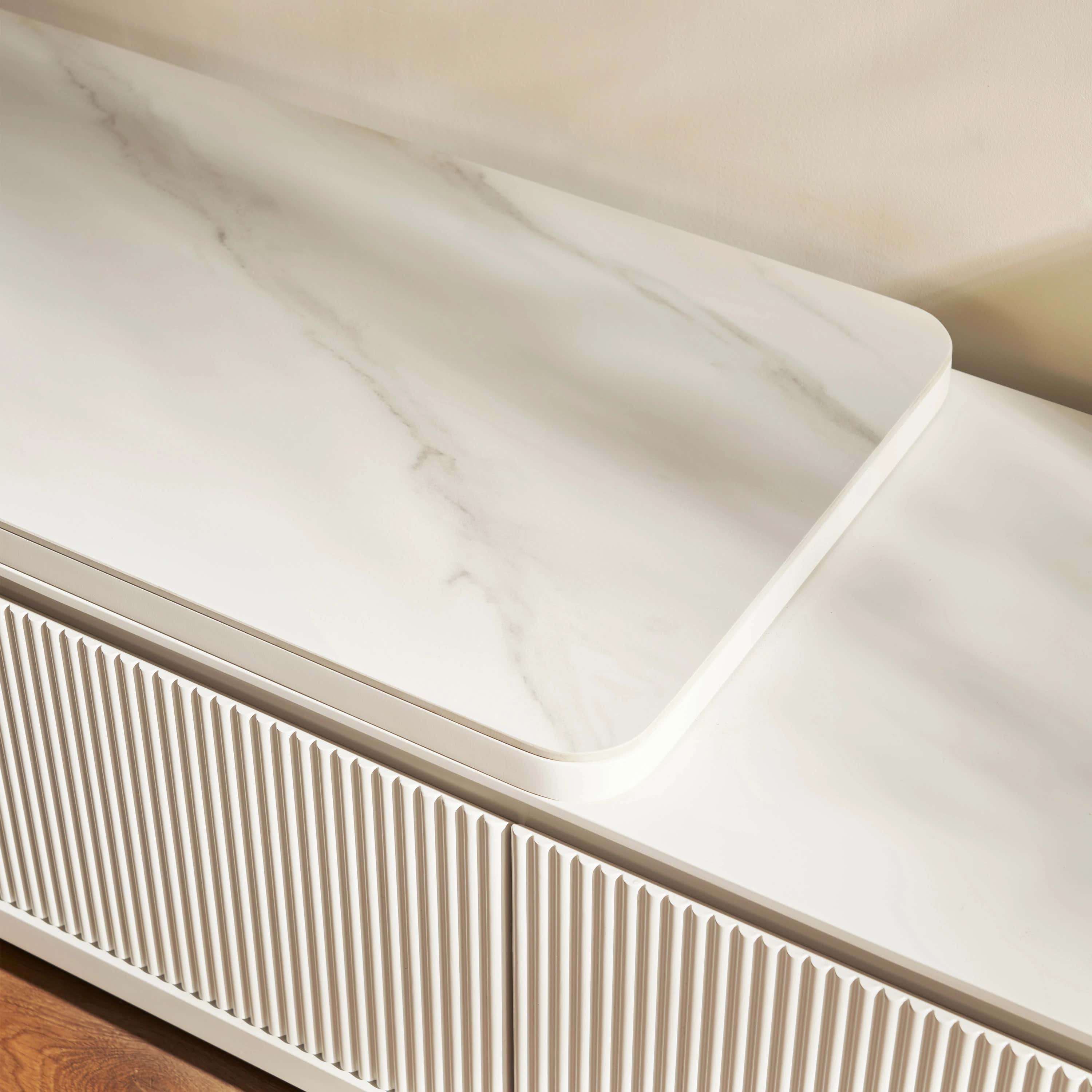 Celia Burnt Stone Media Console 71"