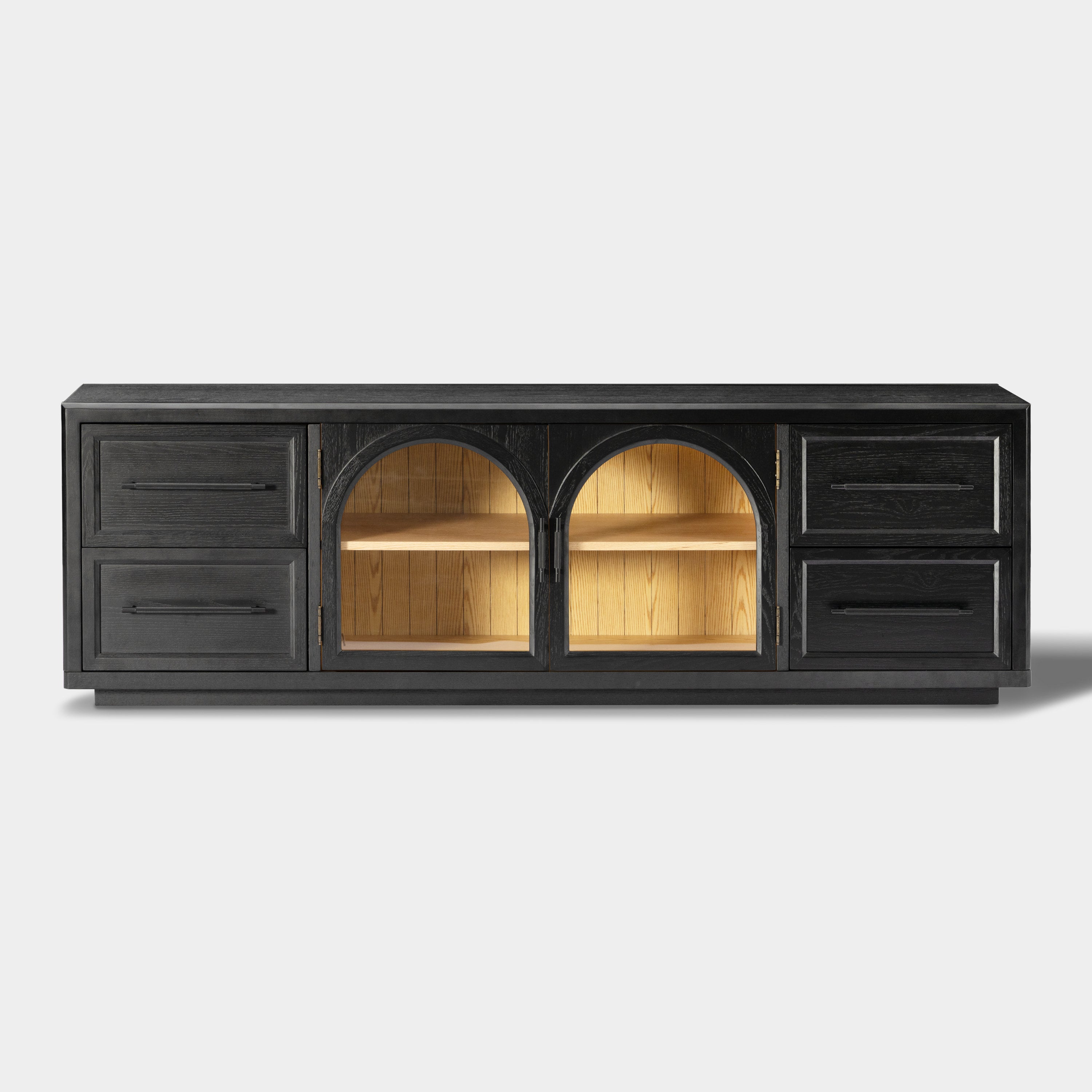 Alvar Oak Media Console 80"W