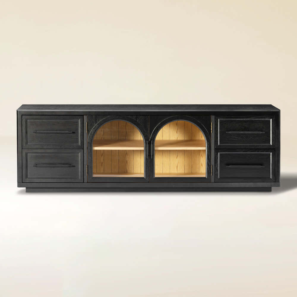 Alvar Oak Media Console 80"W