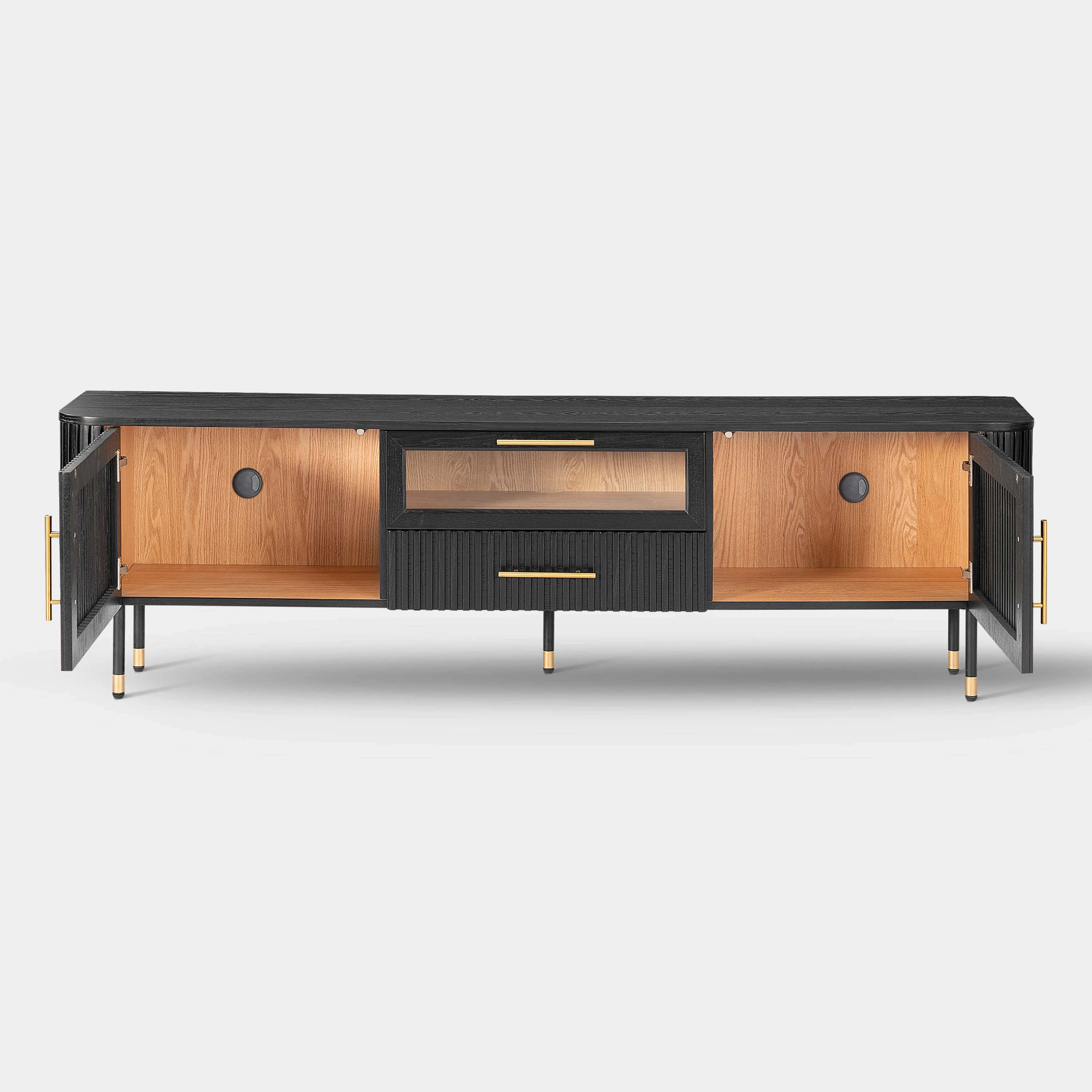 Ewan Oak Media Console 80"W
