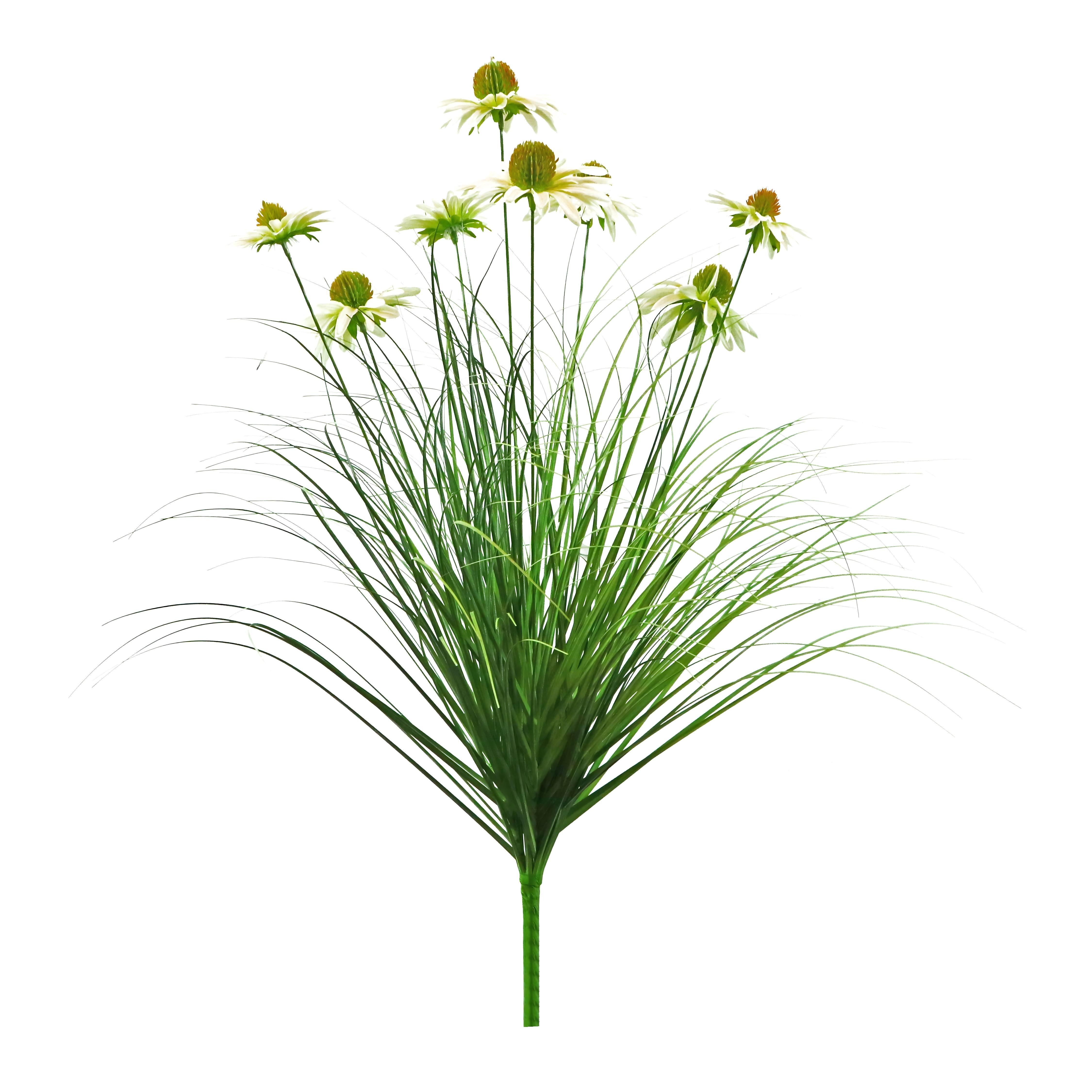 Artificial 8-Head Chrysanthemum Spray 5"H