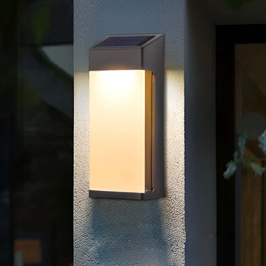 Kraken Rectangular Solar Outdoor Wall Light 2 Pcs