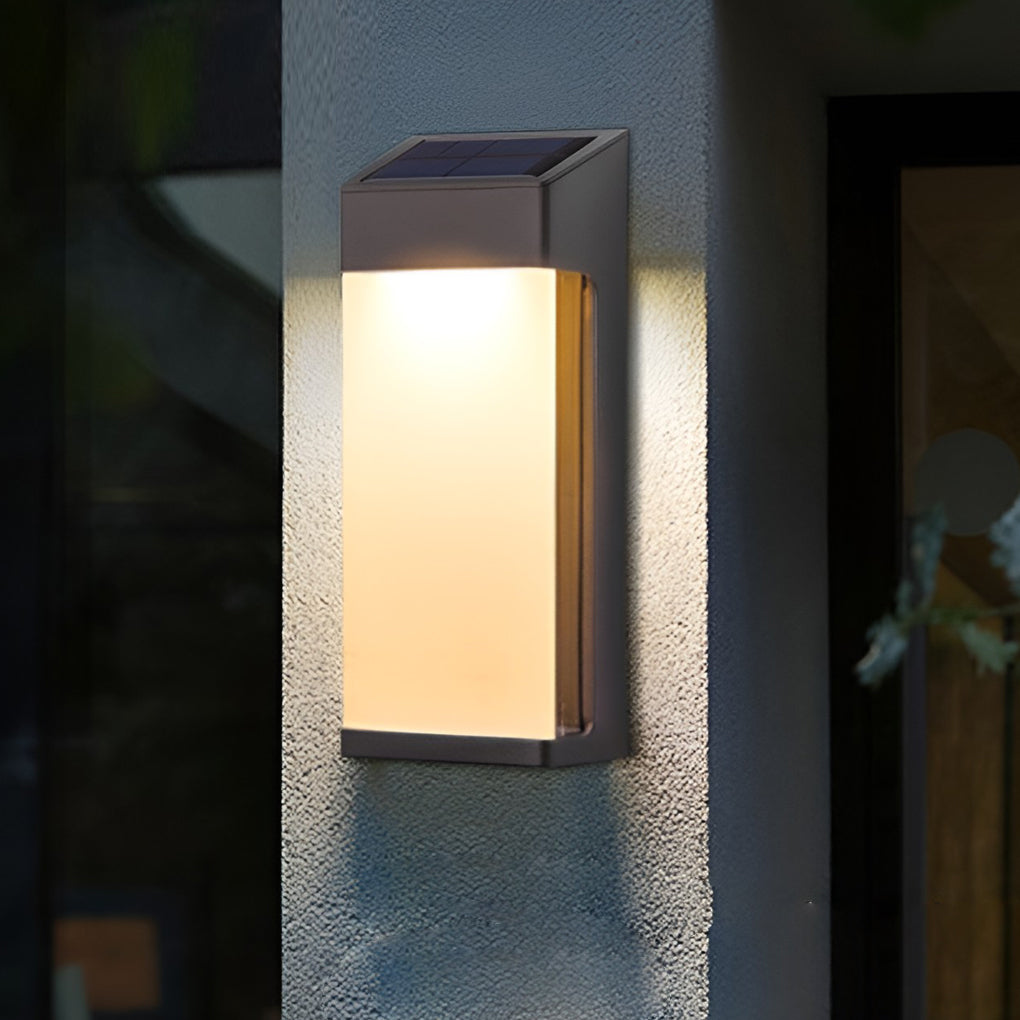 Kraken Rectangular Solar Outdoor Wall Light 2 Pcs